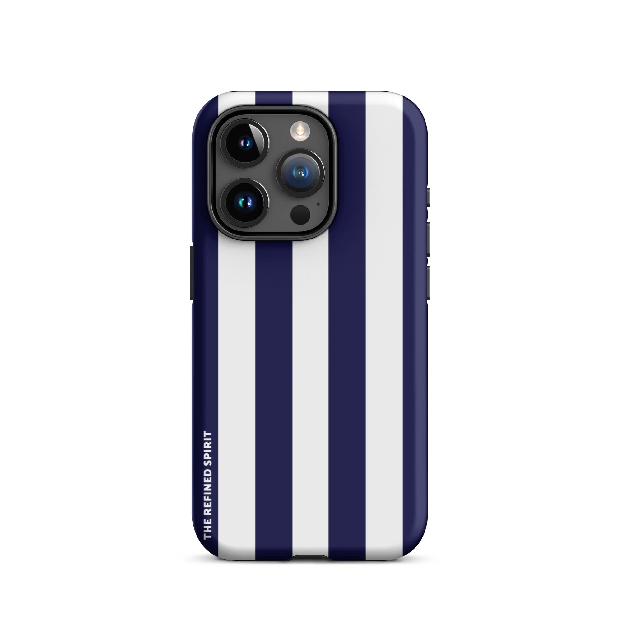 Rayures bleu marine - Coque rigide pour iPhone®