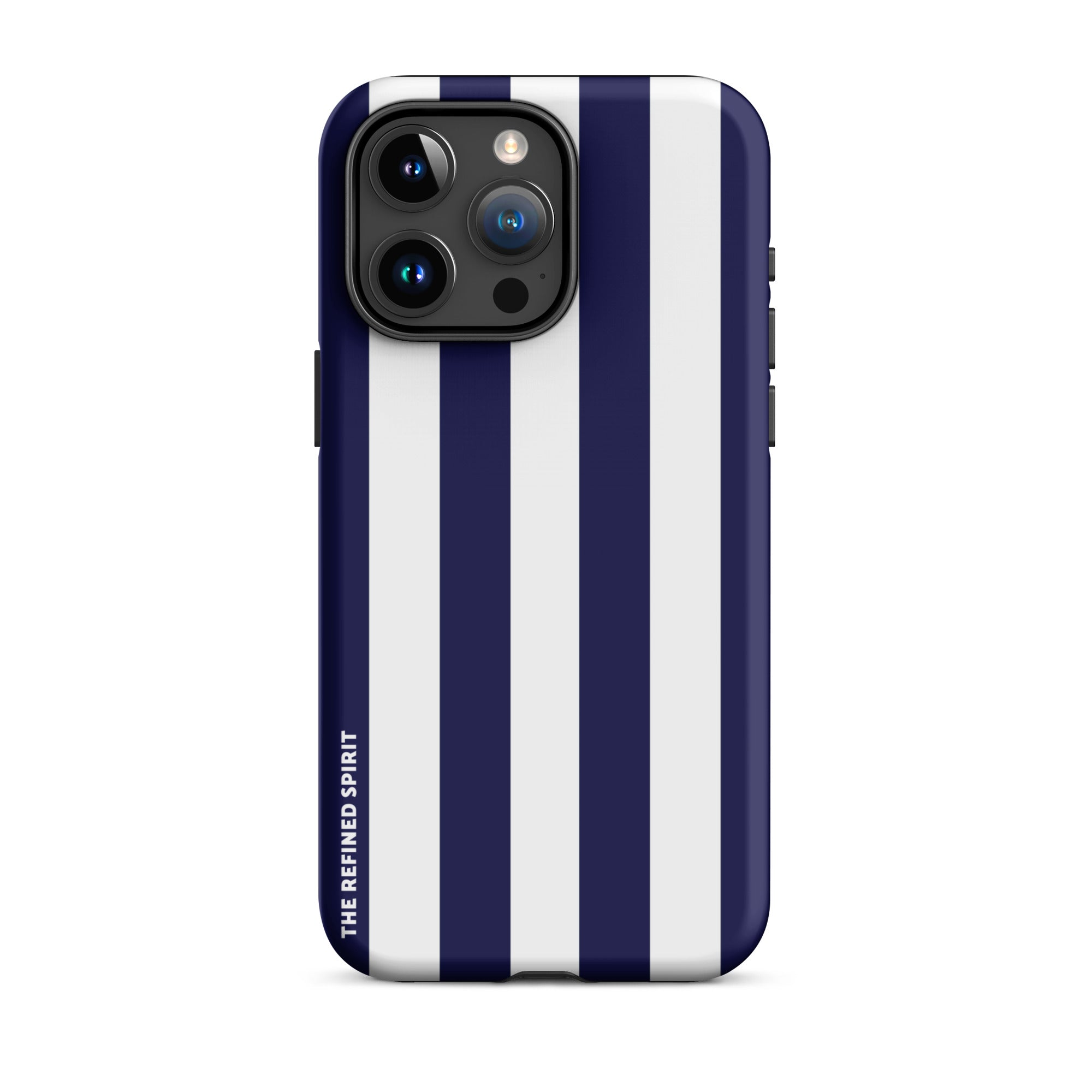 Rayures bleu marine - Coque rigide pour iPhone®