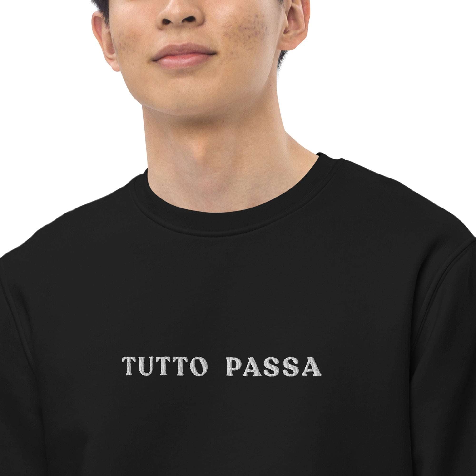 Tutto Passa - Organic Embroidered Sweatshirt - The Refined Spirit