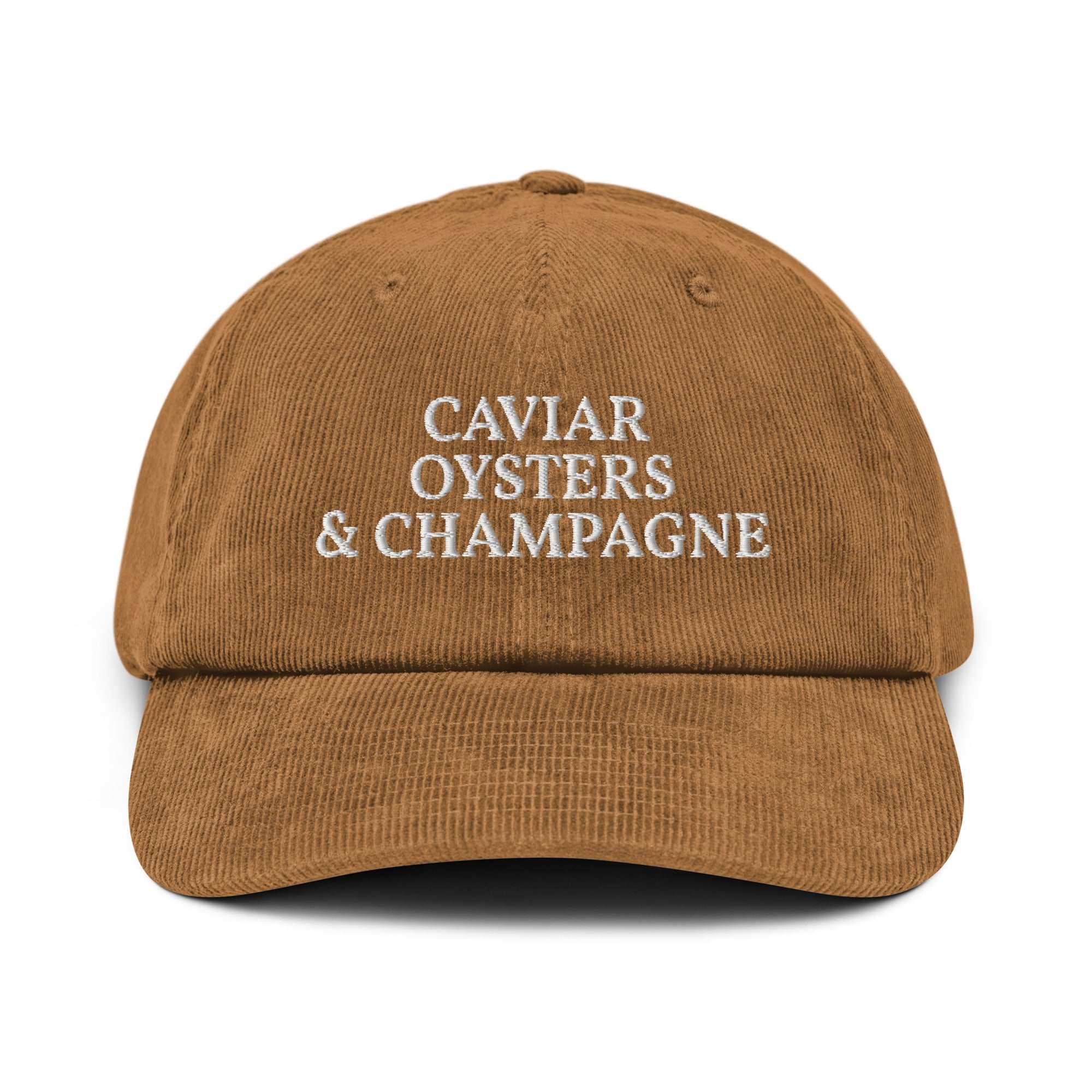 Caviar, oysters & Champagne - Corduroy Cap - The Refined Spirit
