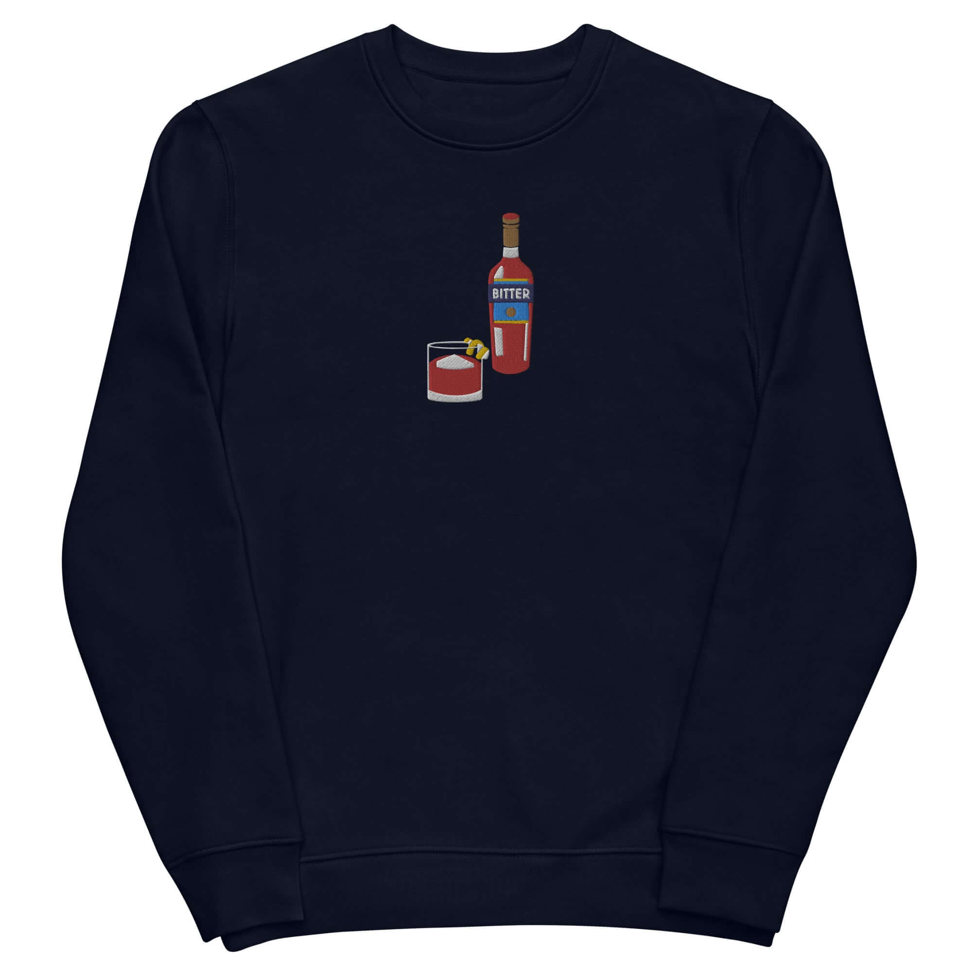 Negroni Bitter - Organic Embroidered Sweatshirt - The Refined Spirit