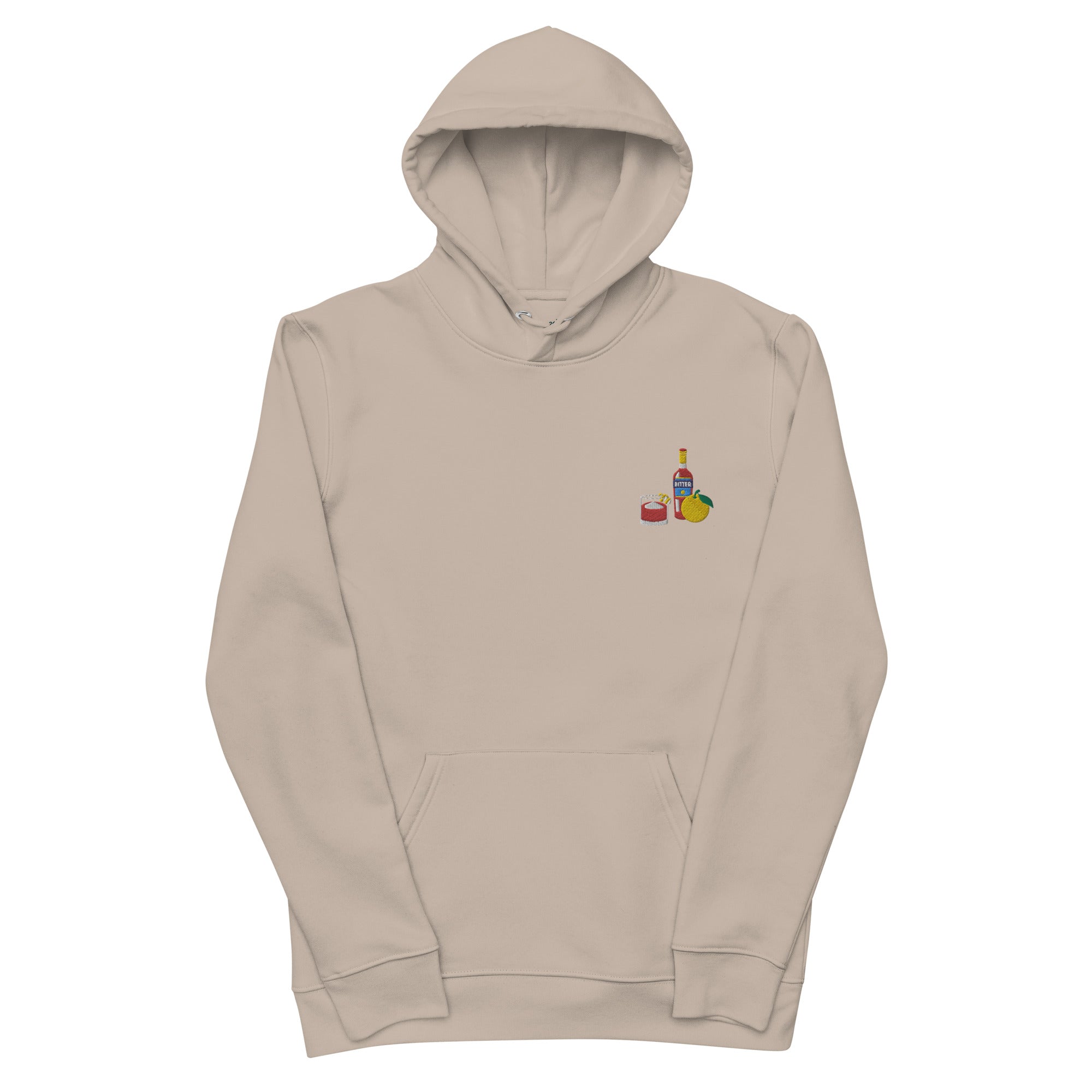 Negroni Cocktail - Organic Embroidered Hoodie - The Refined Spirit