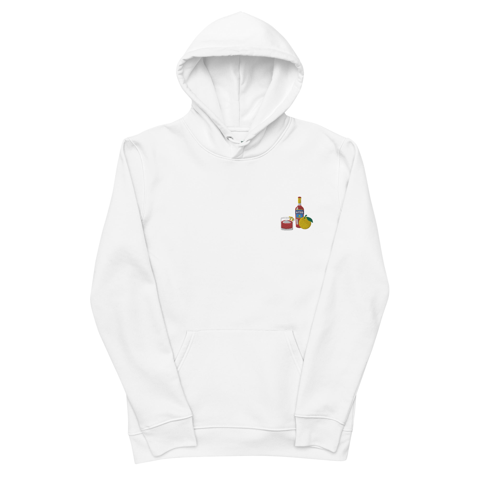 Negroni Cocktail - Organic Embroidered Hoodie - The Refined Spirit