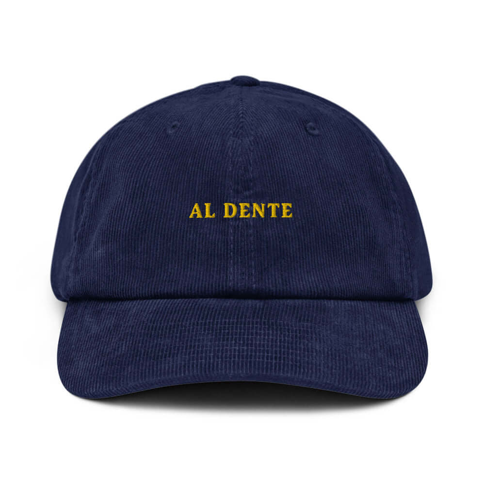 Al Dente - Corduroy Embroidered Cap - The Refined Spirit