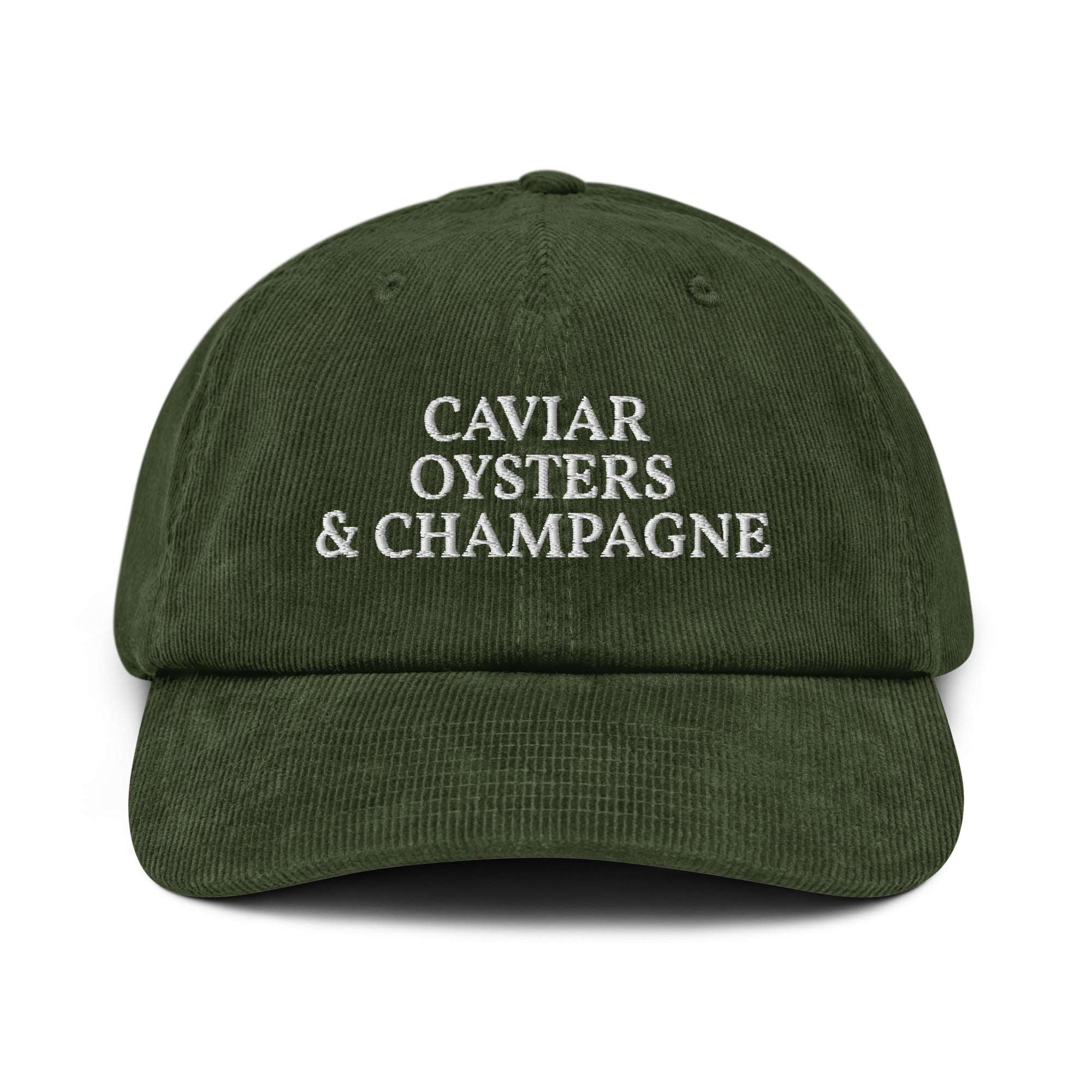 Caviar, oysters & Champagne - Corduroy Cap - The Refined Spirit