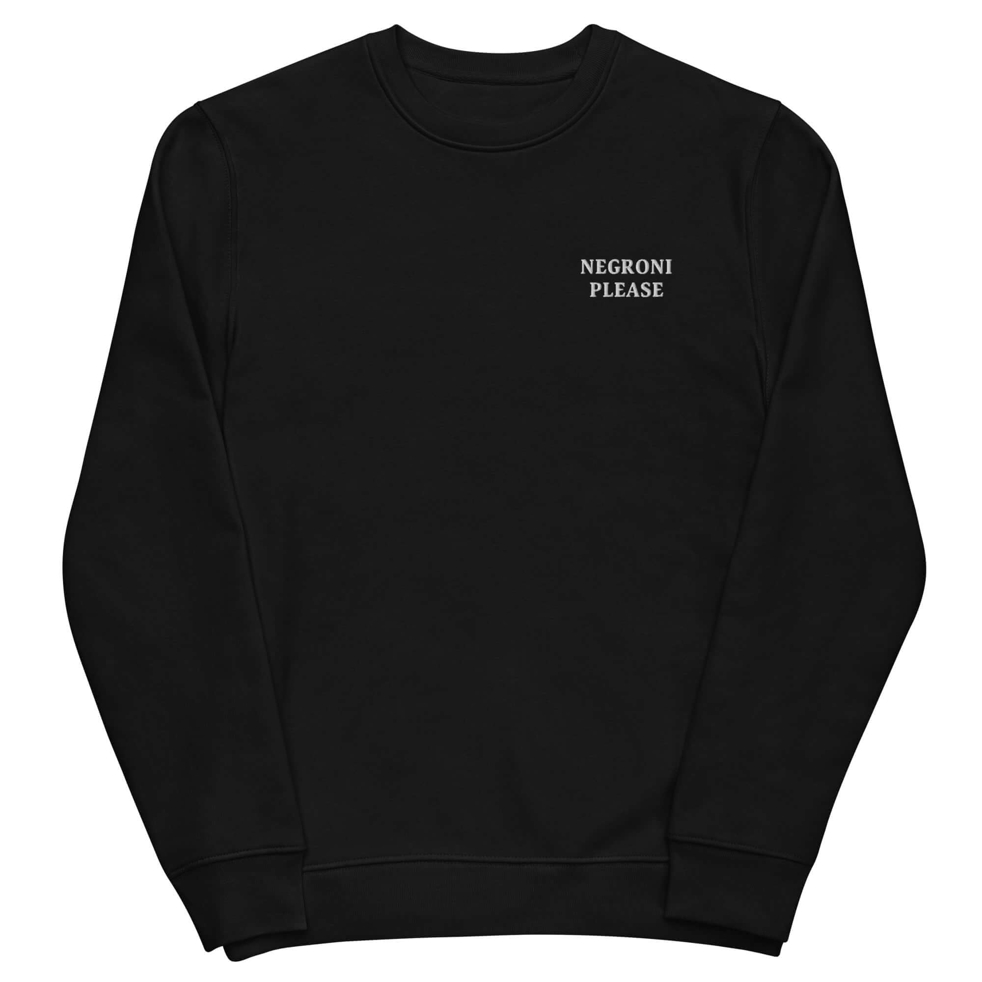 Negroni Please - Organic Embroidered Sweatshirt - The Refined Spirit