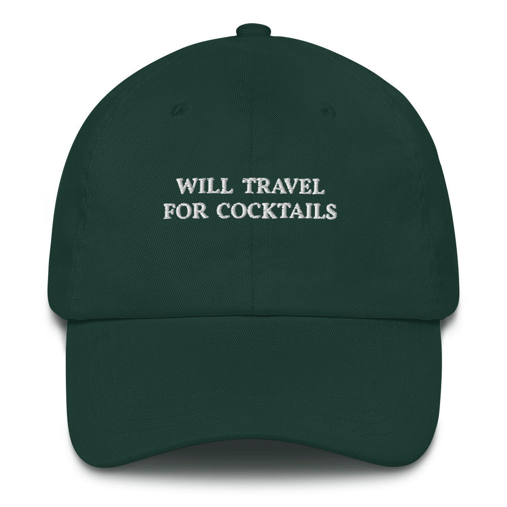 Will travel for Cocktails Cap - The Refined Spirit