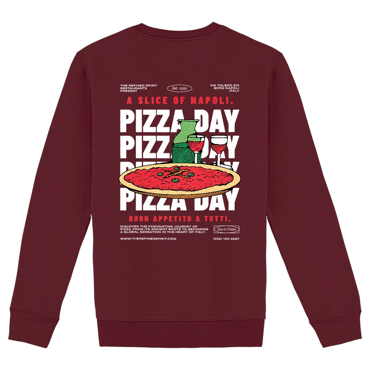 A Slice of Napoli - Organic Sweatshirt - The Refined Spirit
