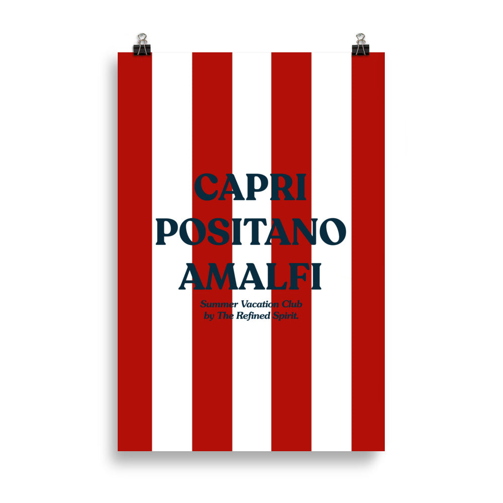 Capri Positano Amalfi - Poster - The Refined Spirit