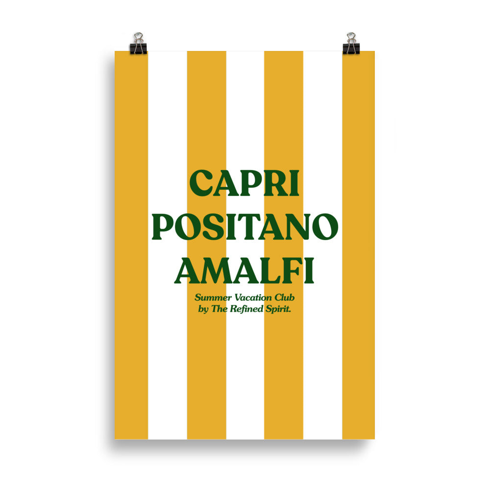 Capri Positano Amalfi - Poster - The Refined Spirit