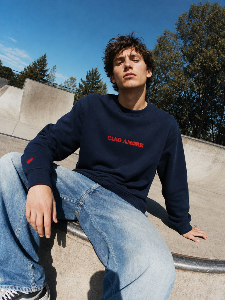 Ciao Amore - Organic Embroidered Sweatshirt