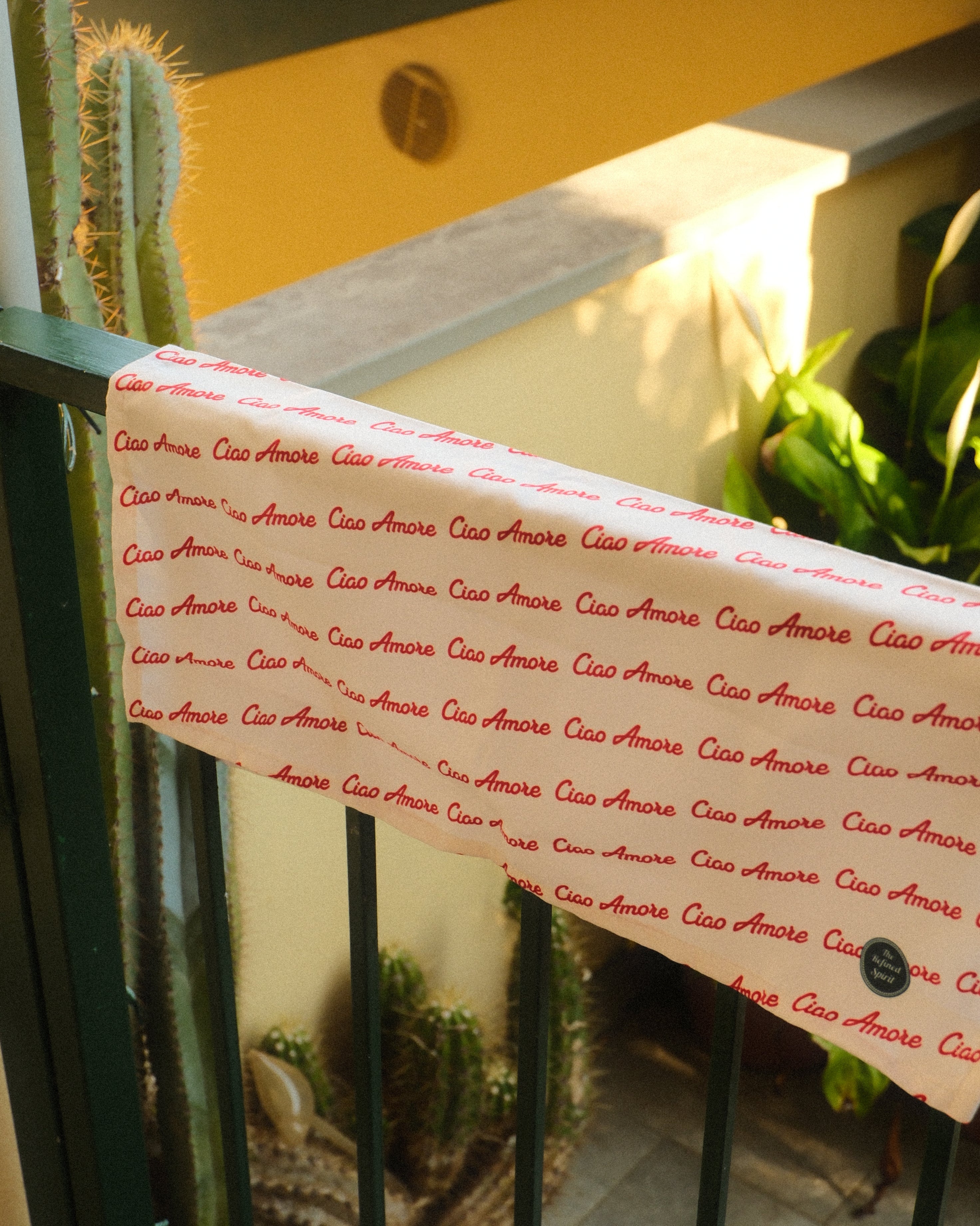 Strip of paper with text on a blurred background