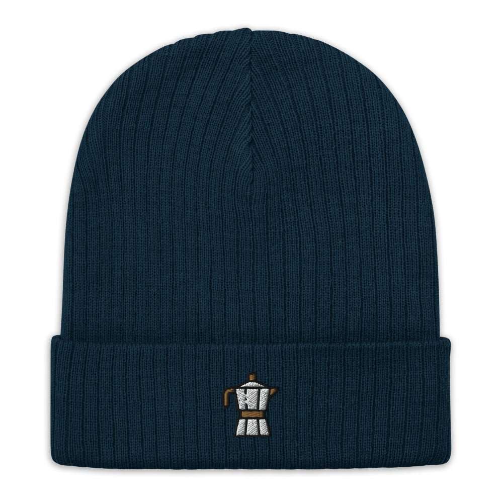 Italian Coffee - Organic Embroidered Beanie - The Refined Spirit