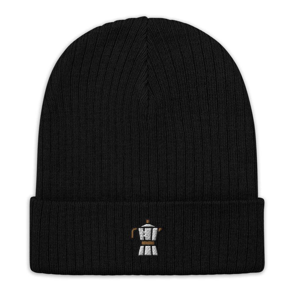 Italian Coffee - Organic Embroidered Beanie - The Refined Spirit