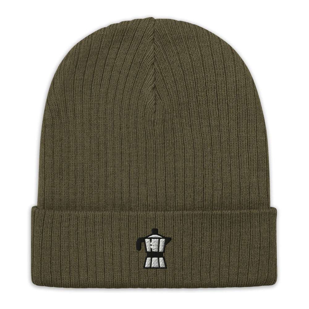 Italian Coffee - Organic Embroidered Beanie - The Refined Spirit