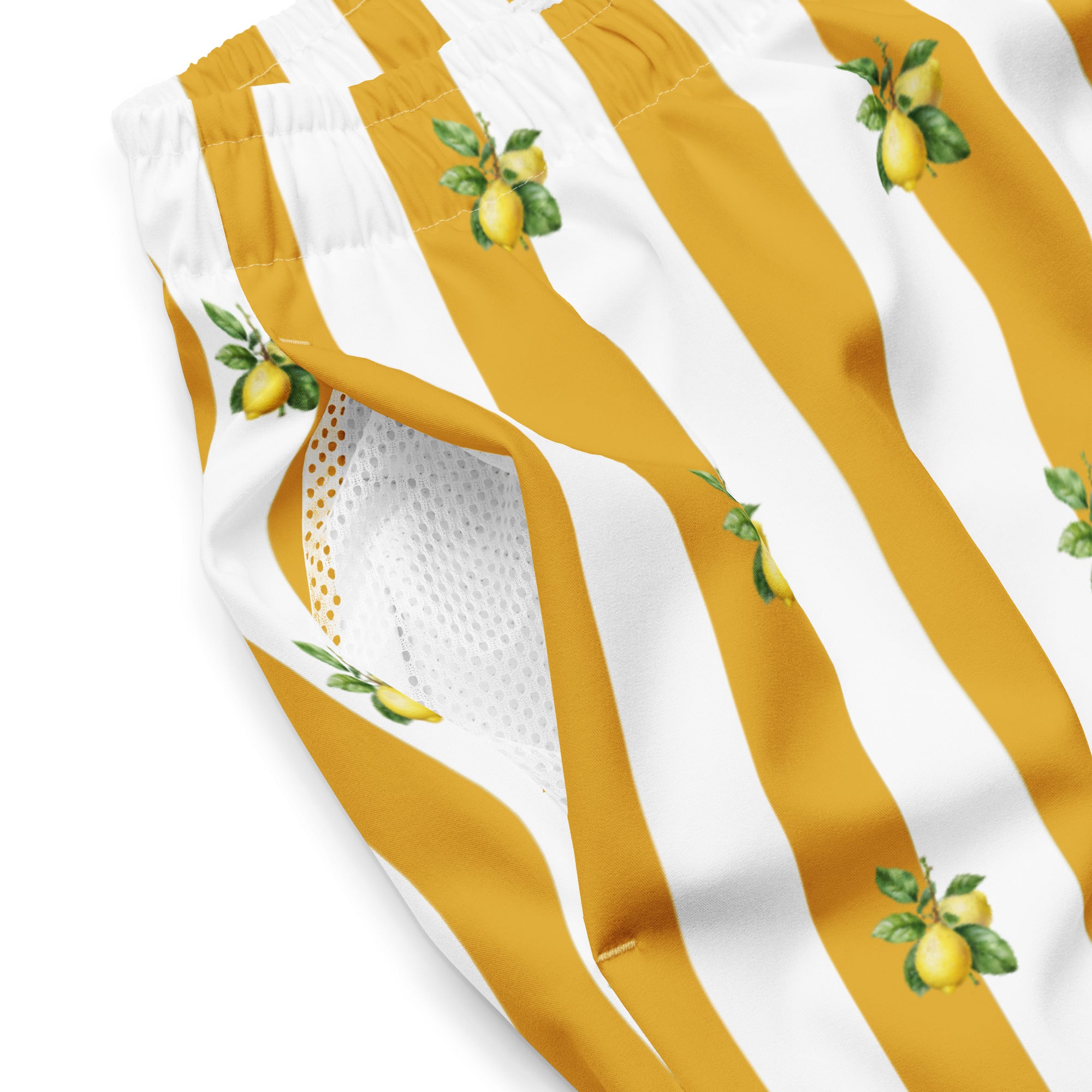 Lemon Stripe - Pool Short - The Refined Spirit