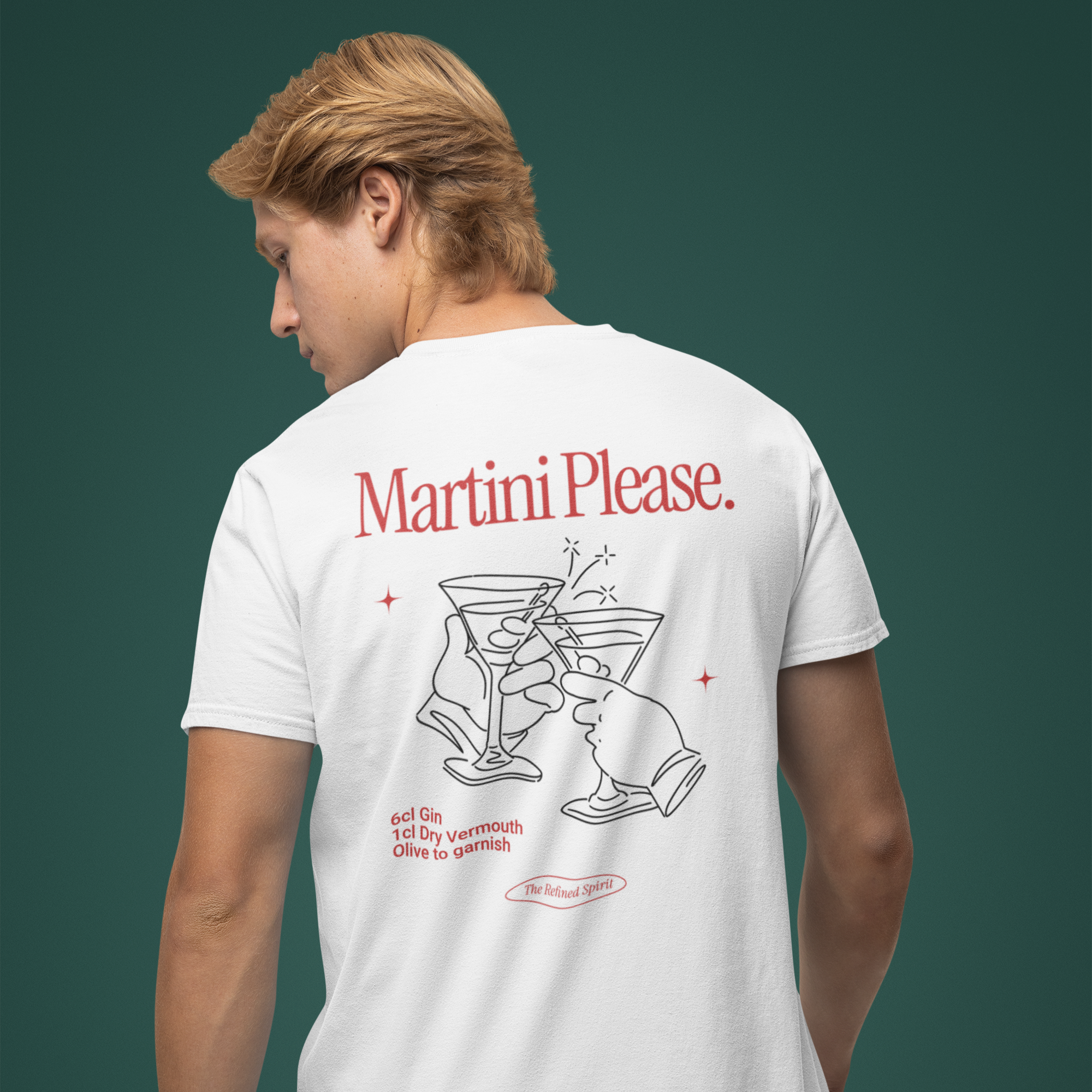 Martini Please - Organic T-shirt - The Refined Spirit