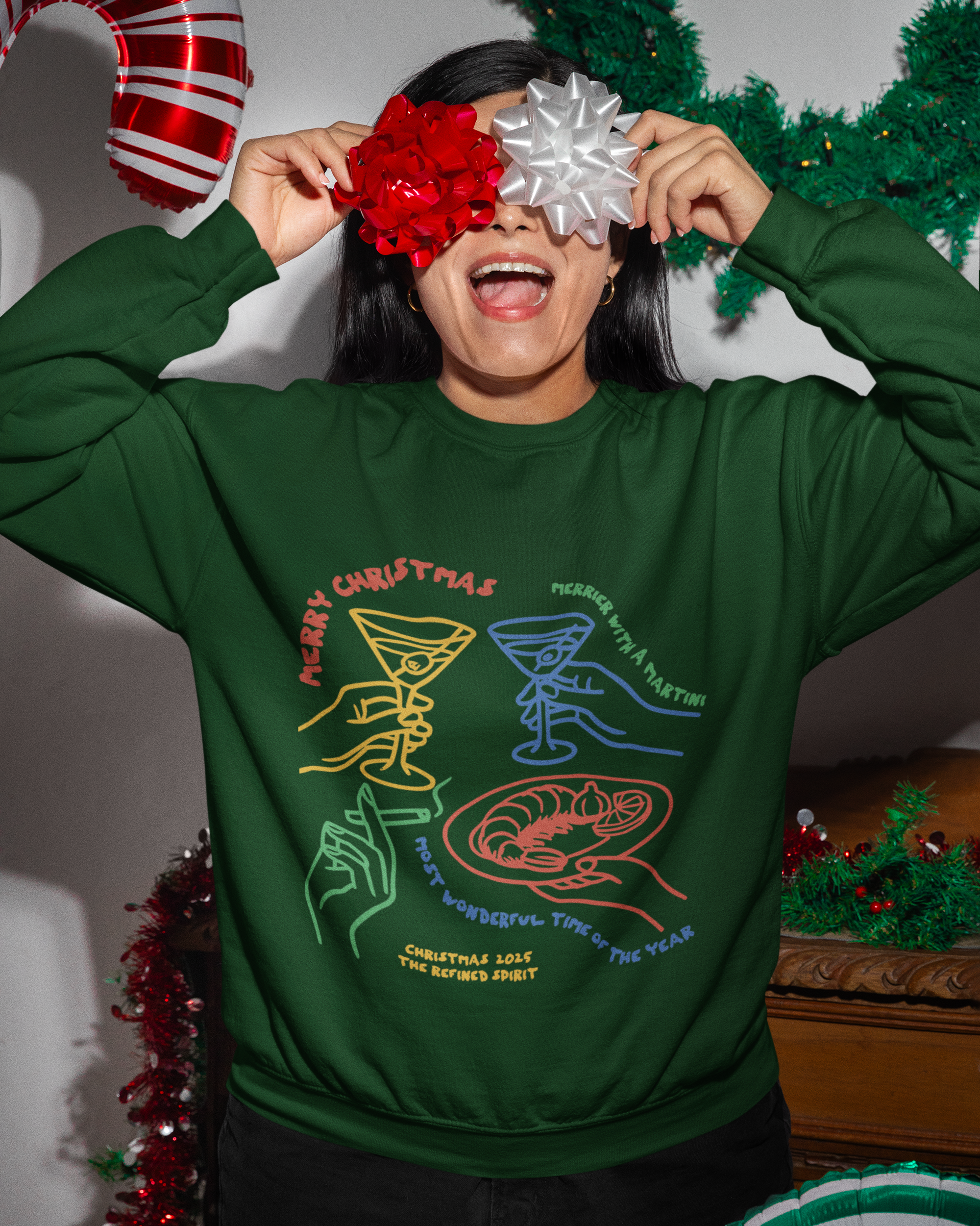 Merrier with a Martini - Unisex Sweatshirt