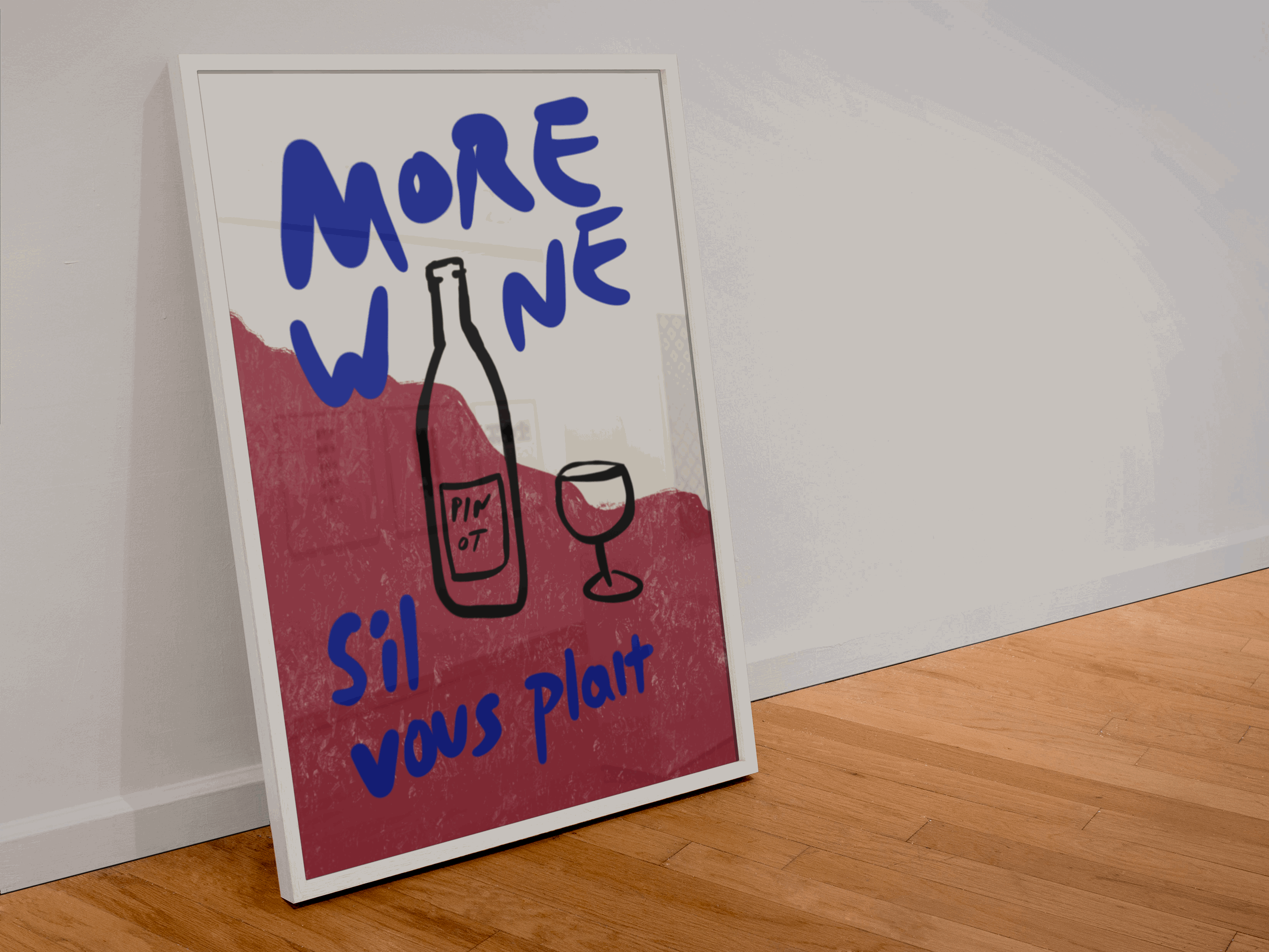 More Wine s'il vous-plaît - Print