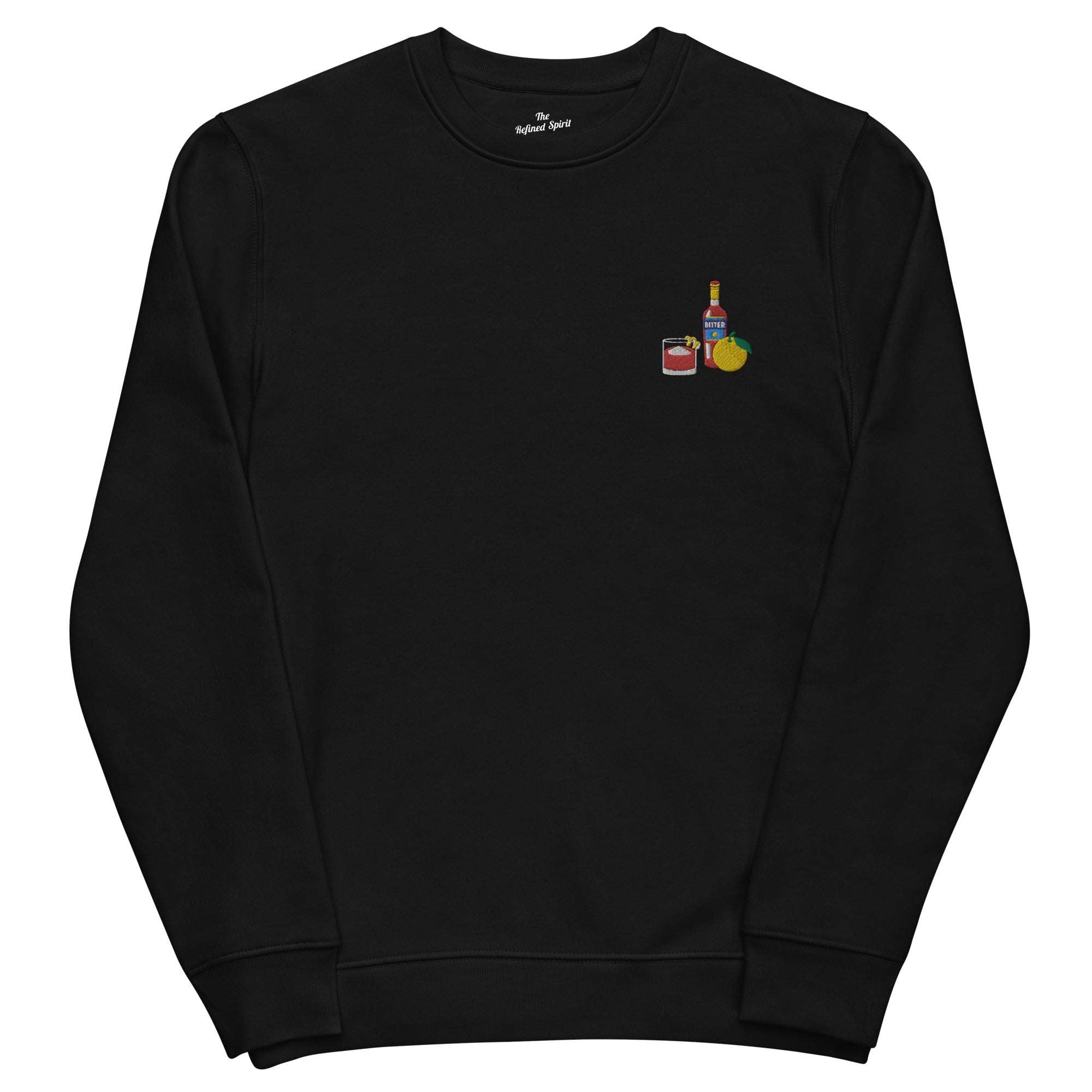 Negroni Cocktail - Organic Embroidered Sweatshirt