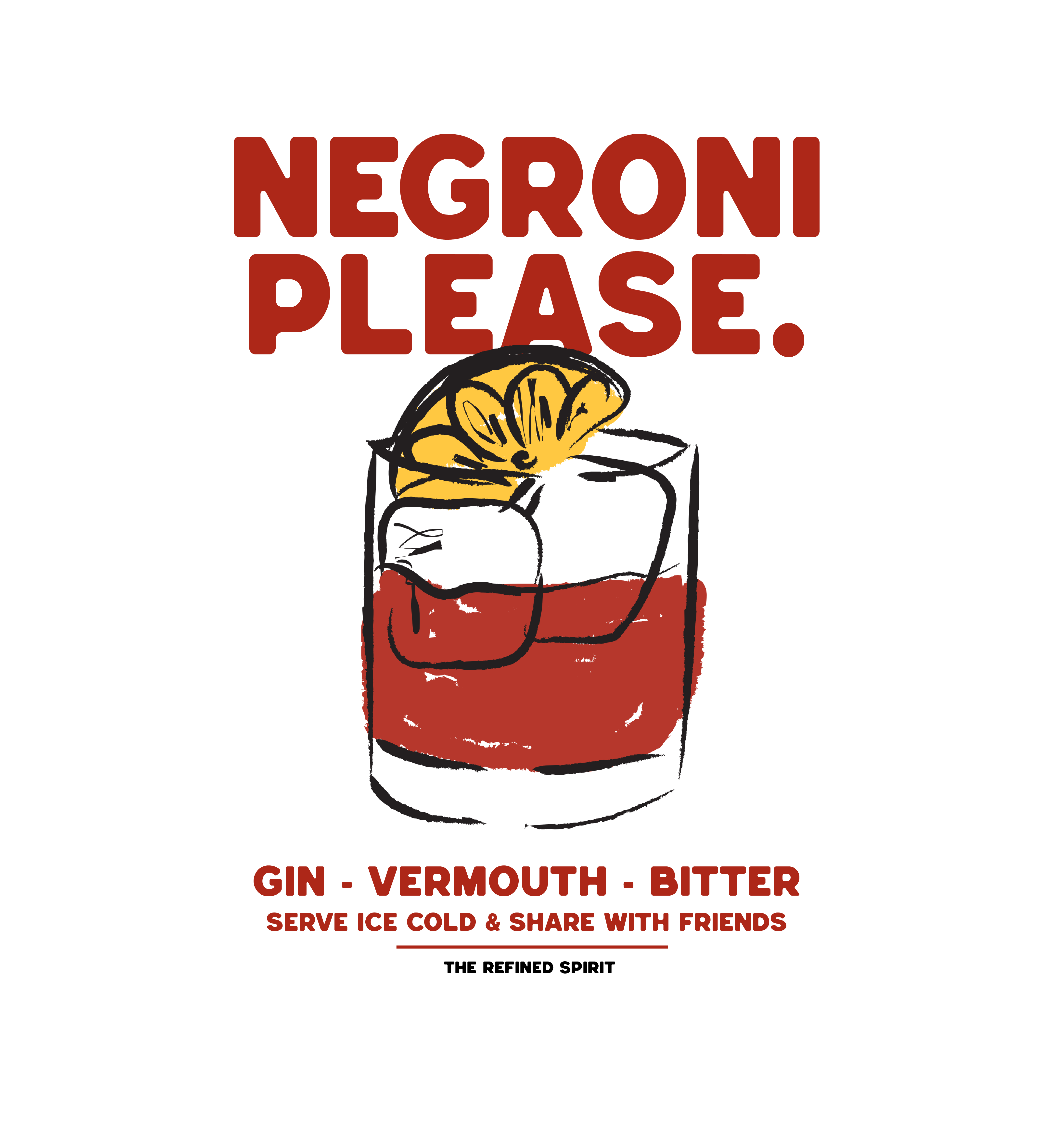 Negroni Please - Organic Hoodie - The Refined Spirit