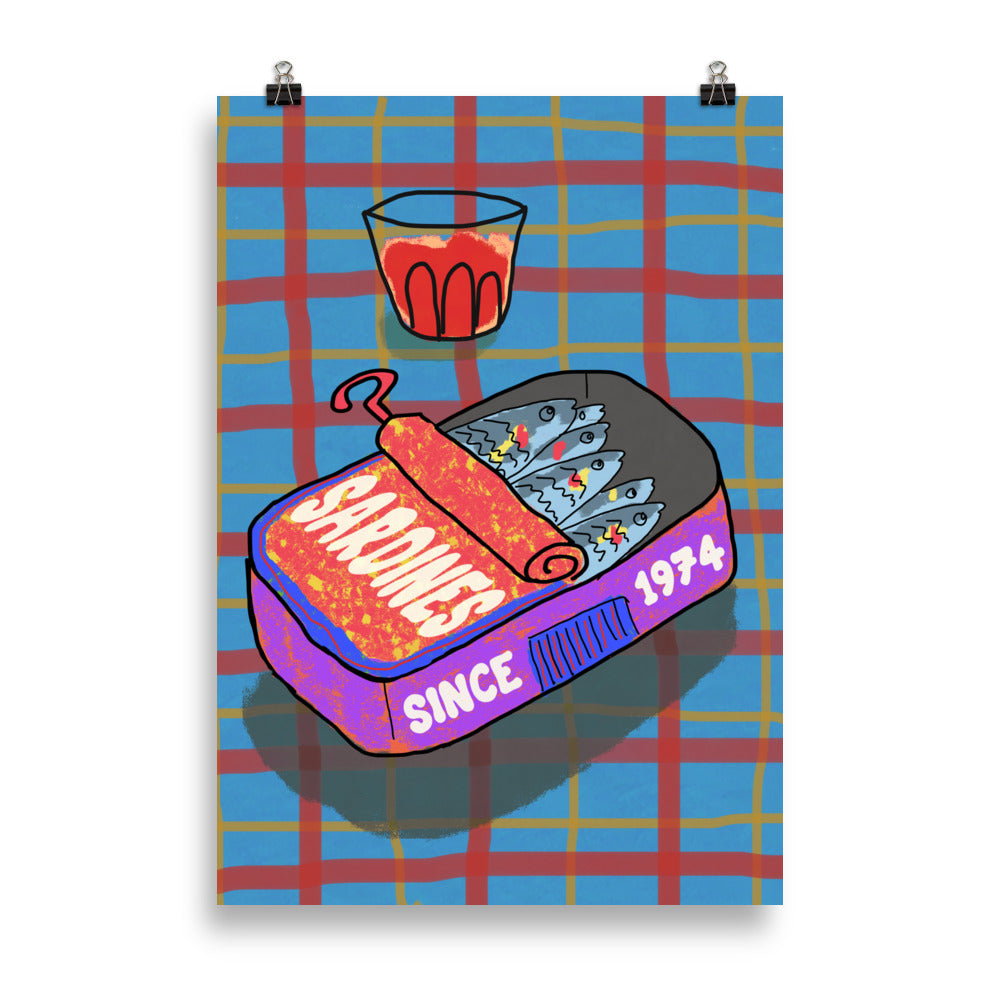 Sardines & Negroni - Poster - The Refined Spirit