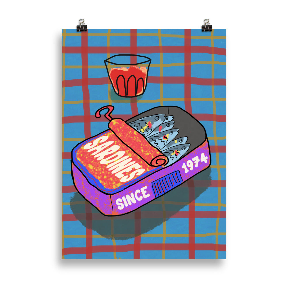 Sardines & Negroni - Poster - The Refined Spirit