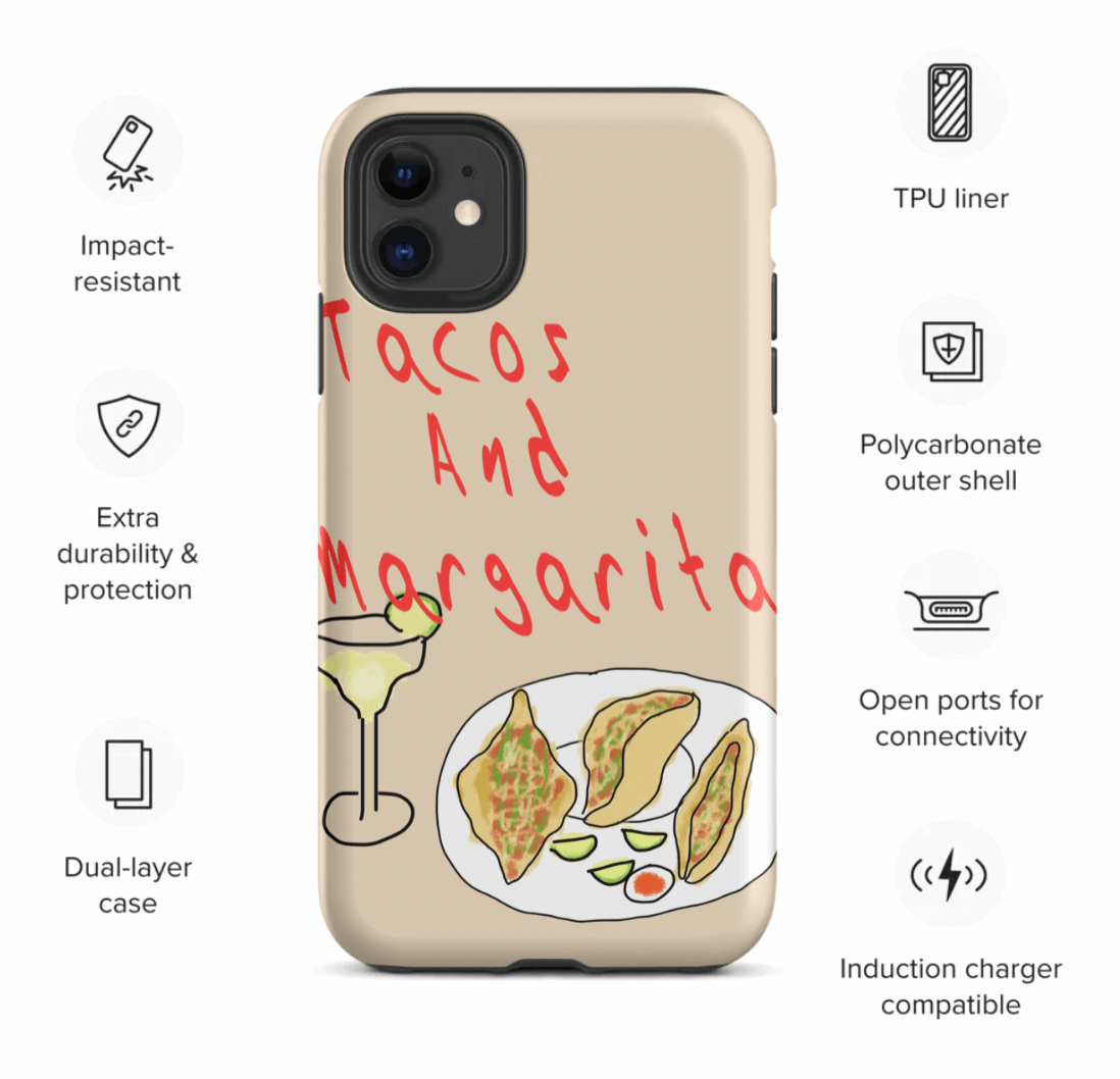 Tacos and Margarita - Tough Case for iPhone®