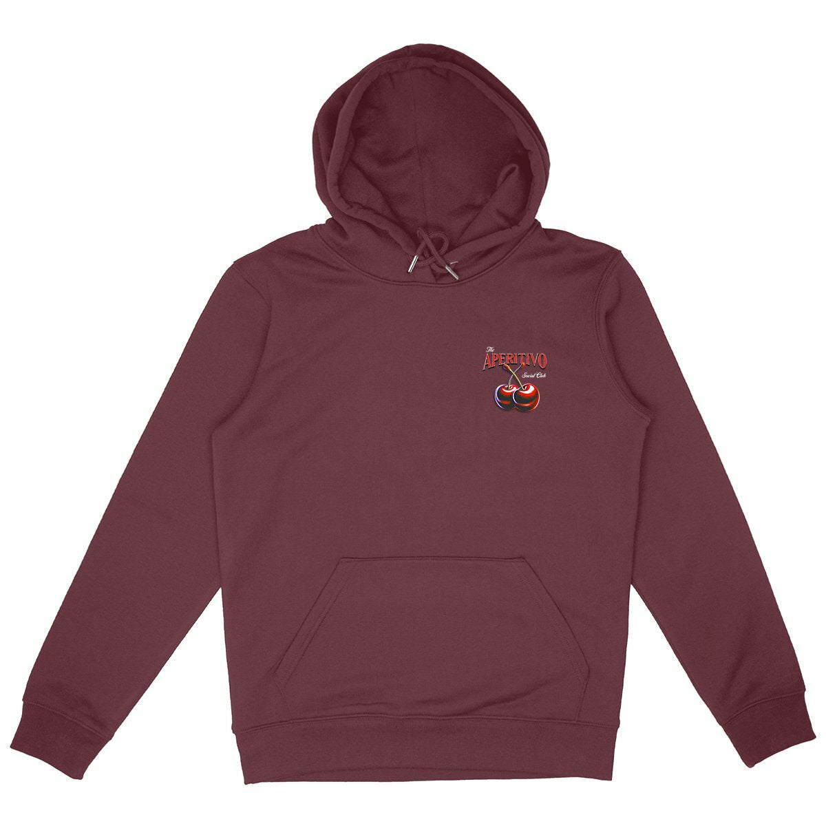 The Aperitivo Social Club - Organic Hoodie - front_burgundy
