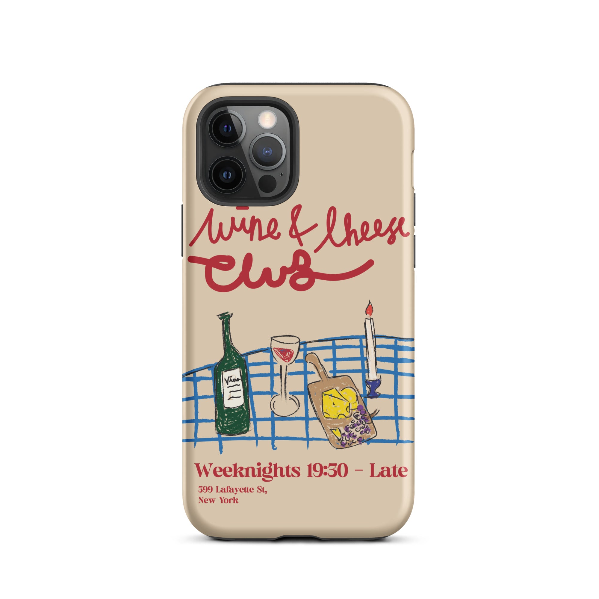 Wine & Cheese Club - Tough Case for iPhone® - The Refined Spirit