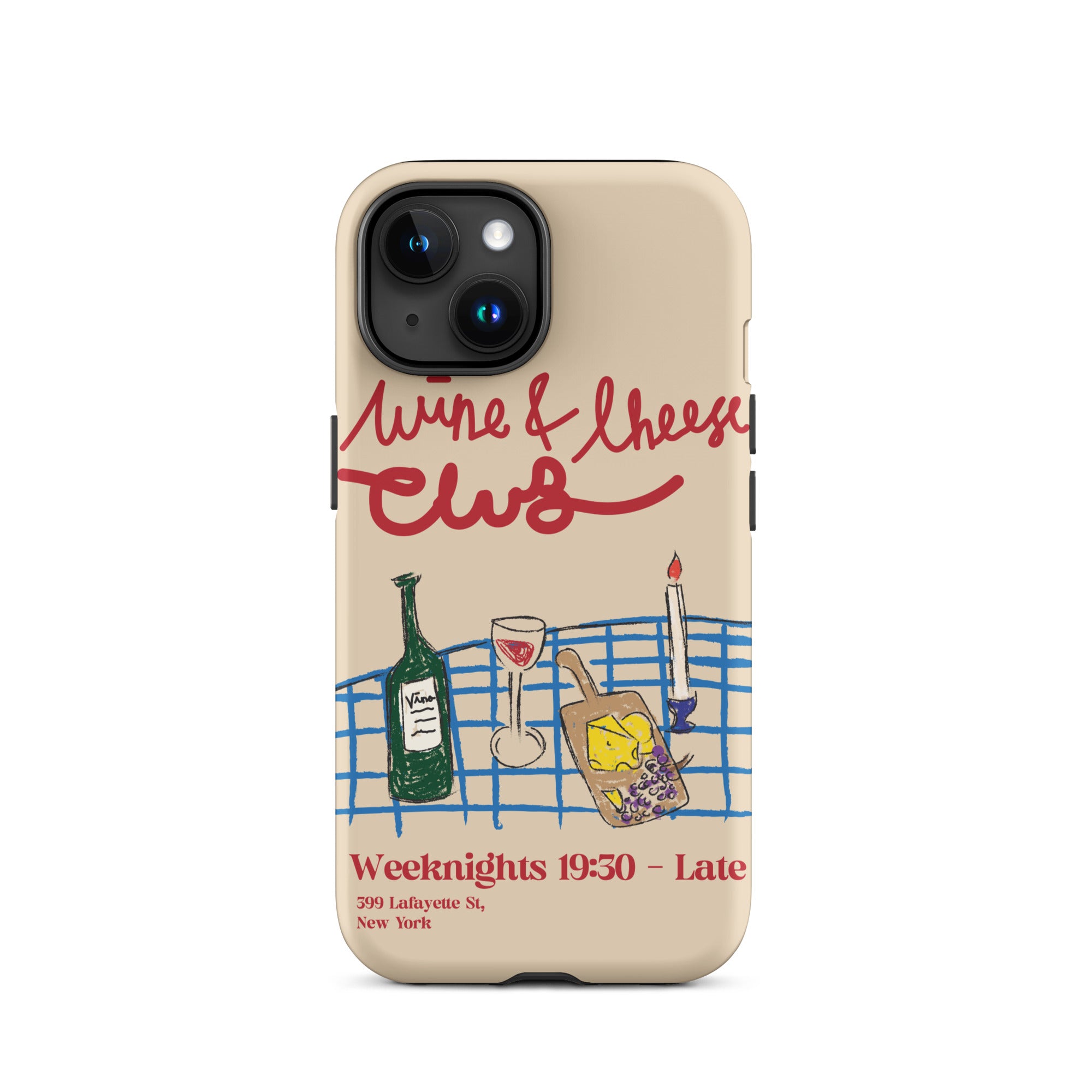 Wine & Cheese Club - Tough Case for iPhone® - The Refined Spirit