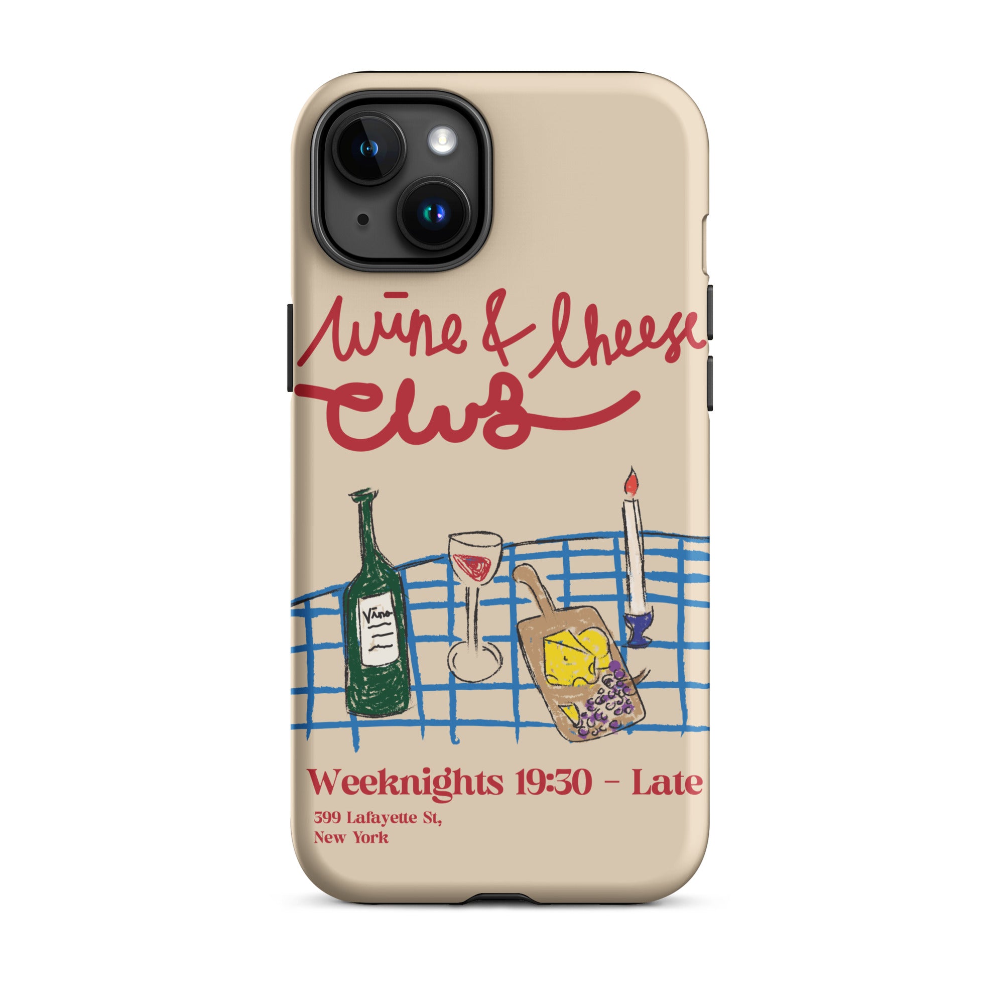 Wine & Cheese Club - Tough Case for iPhone® - The Refined Spirit
