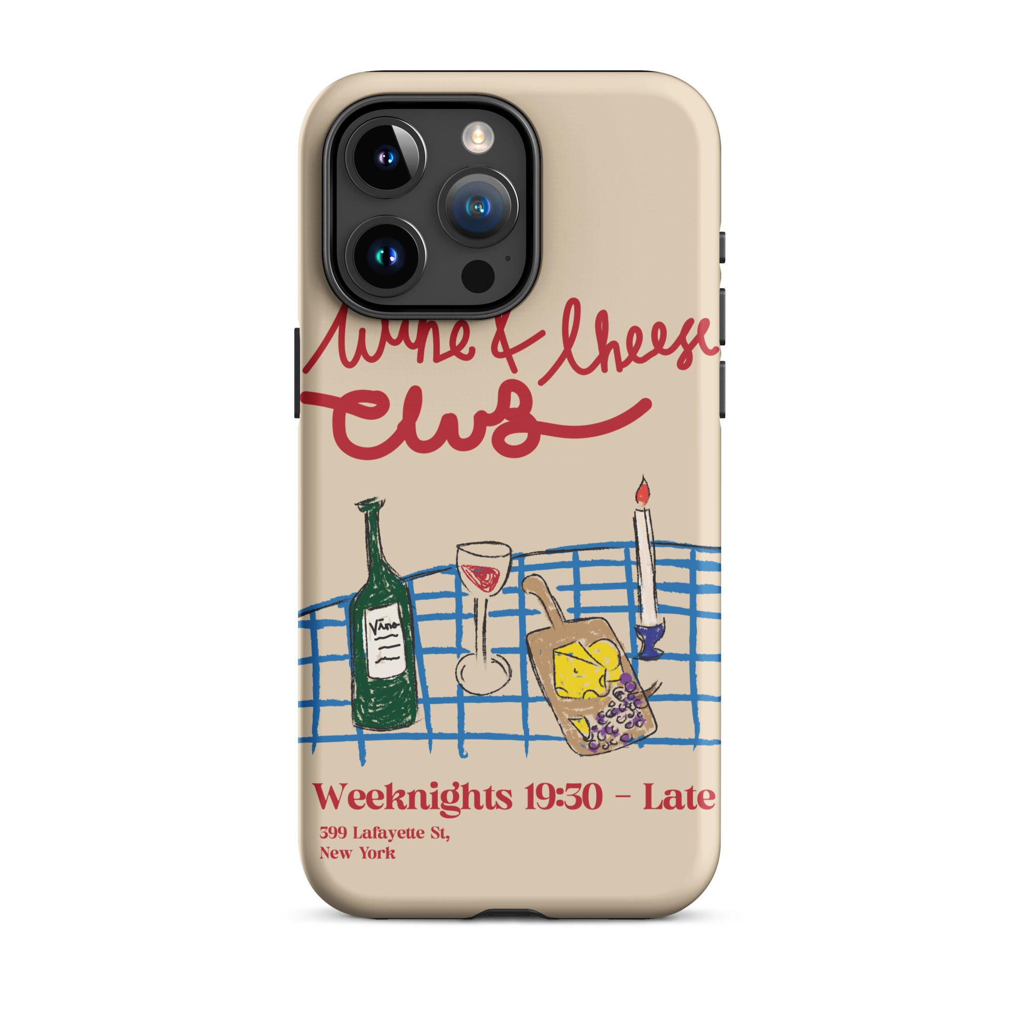 Wine & Cheese Club - Tough Case for iPhone® - The Refined Spirit