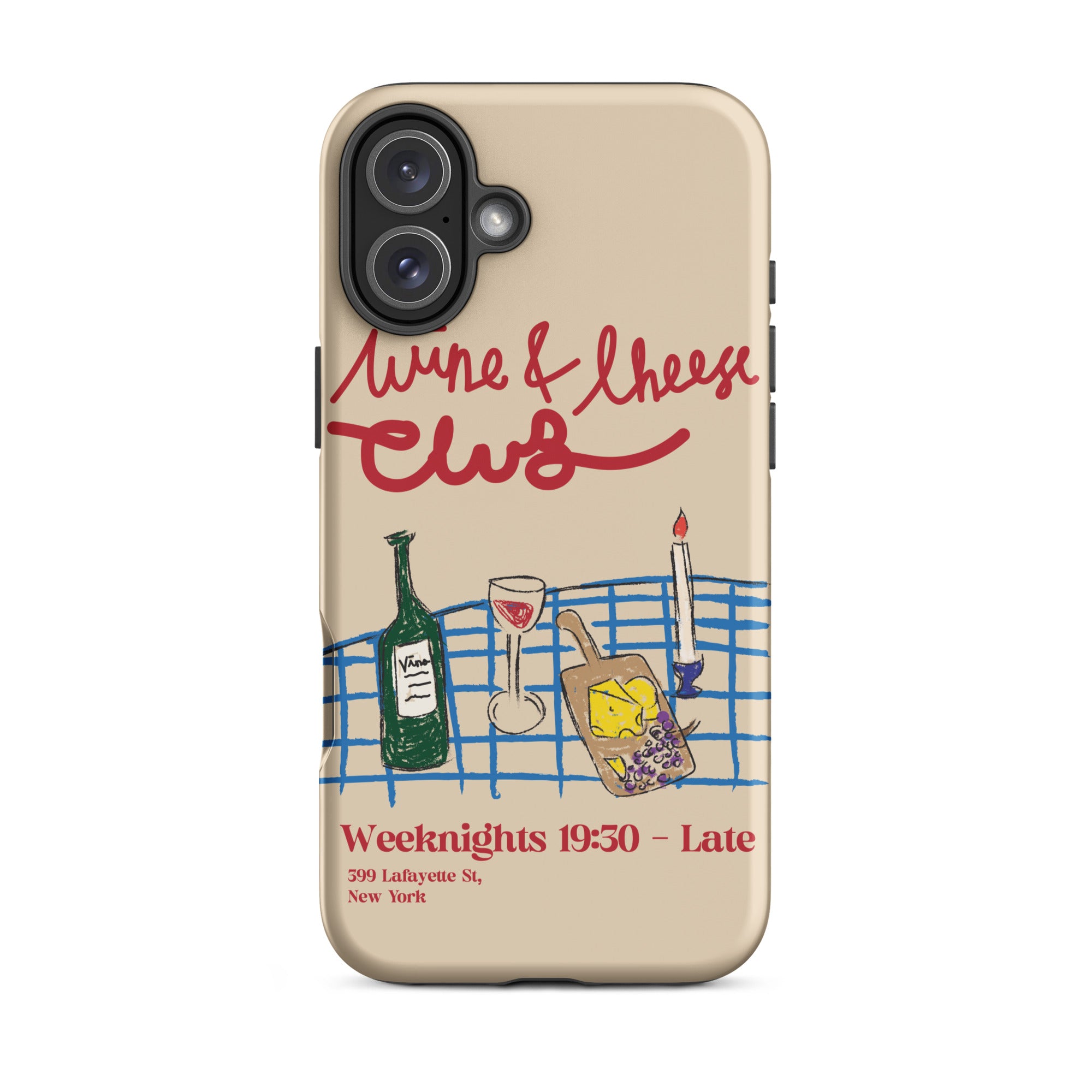Wine & Cheese Club - Tough Case for iPhone® - The Refined Spirit