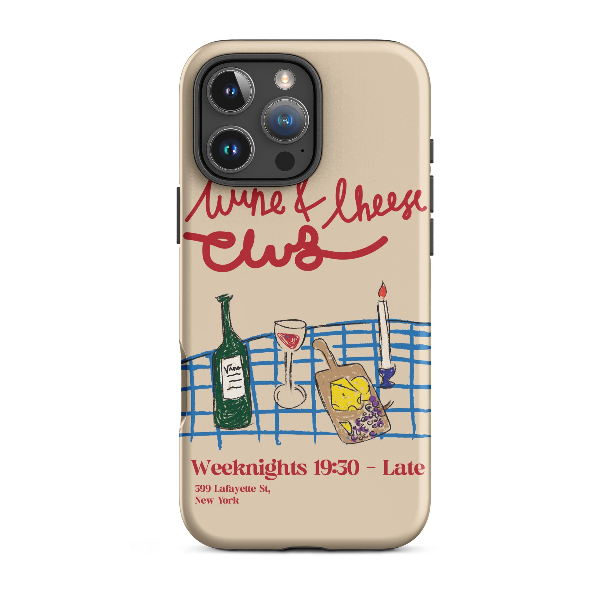 Wine & Cheese Club - Tough Case for iPhone® - The Refined Spirit