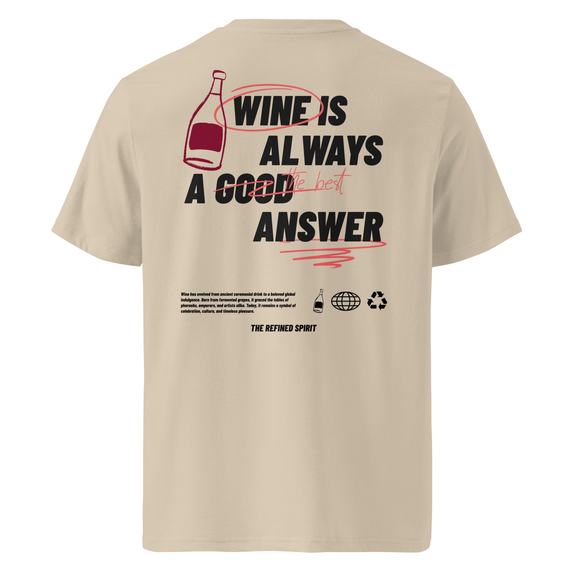 Wine is always the best answer - Organic T-shirt