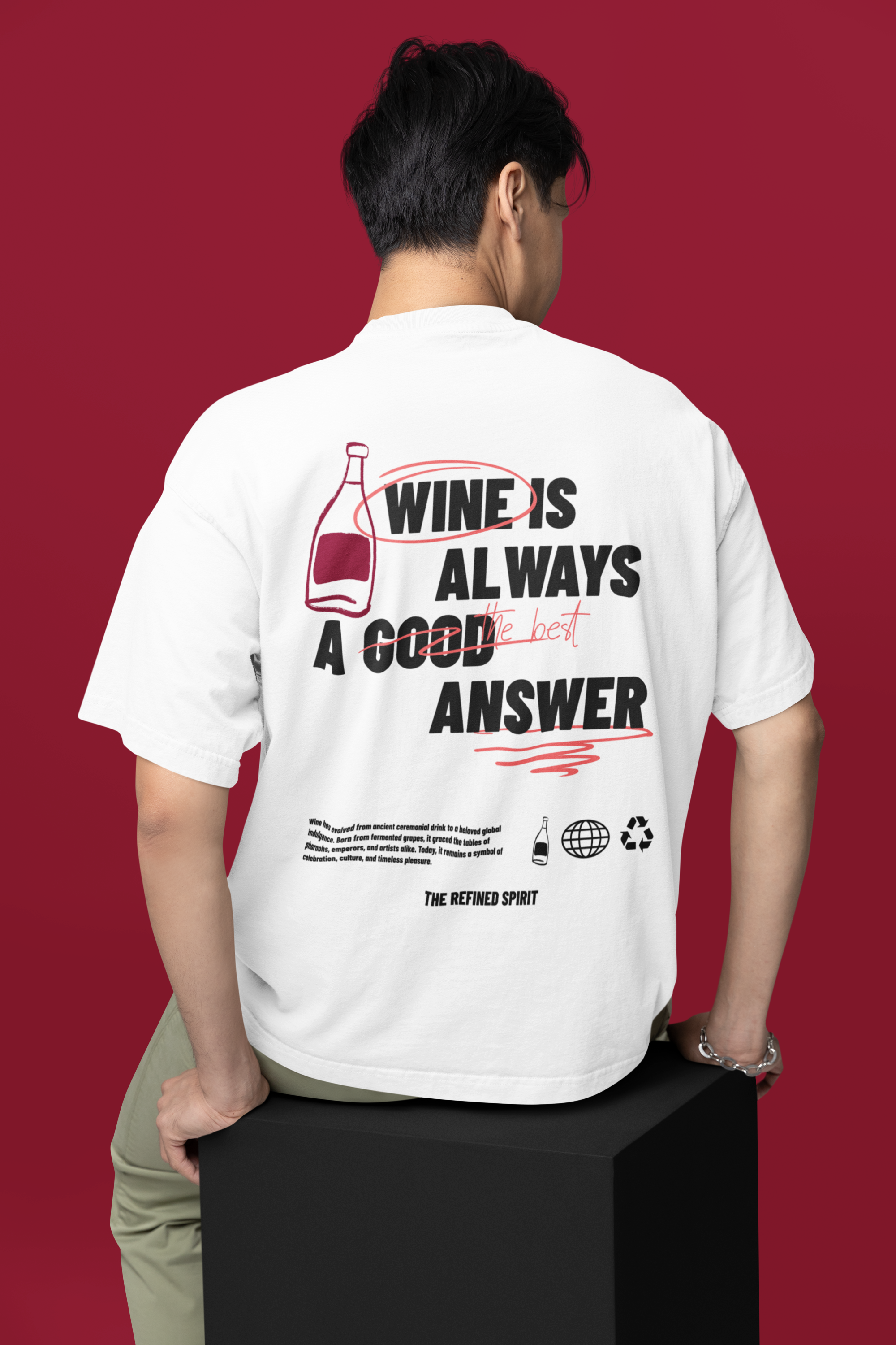 Wine is always the best answer - Organic T-shirt