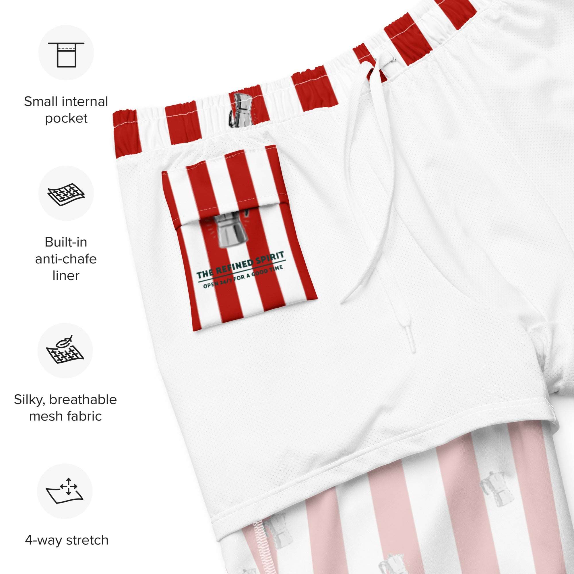 Coffee Stripe - Pool Short