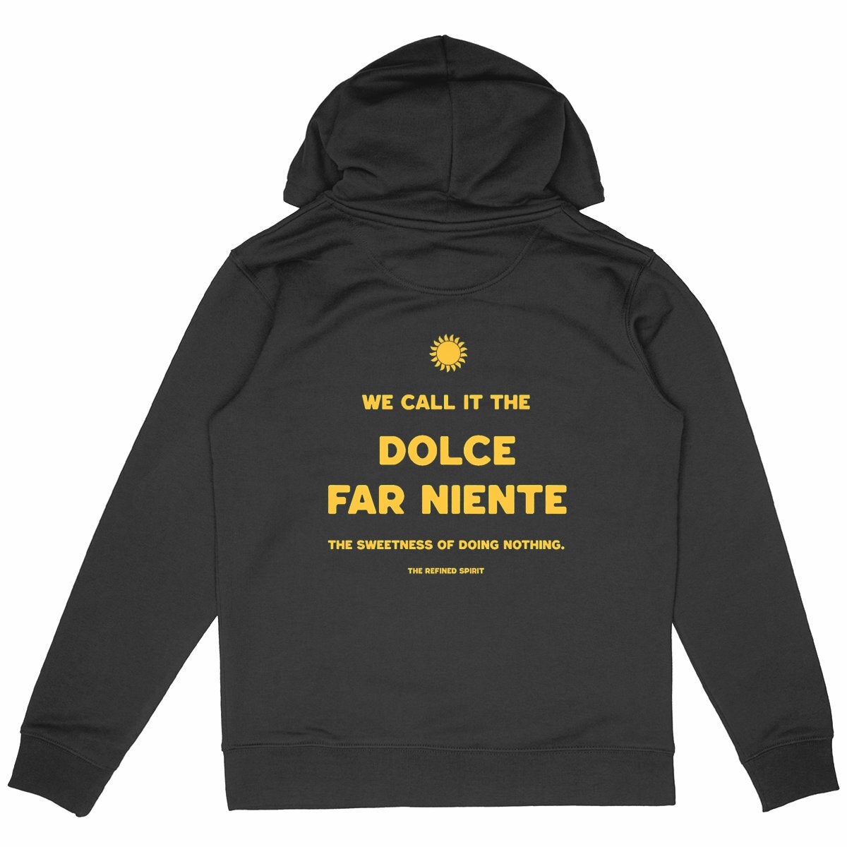 Dolce Far Niente - Organic Hoodie - back_black