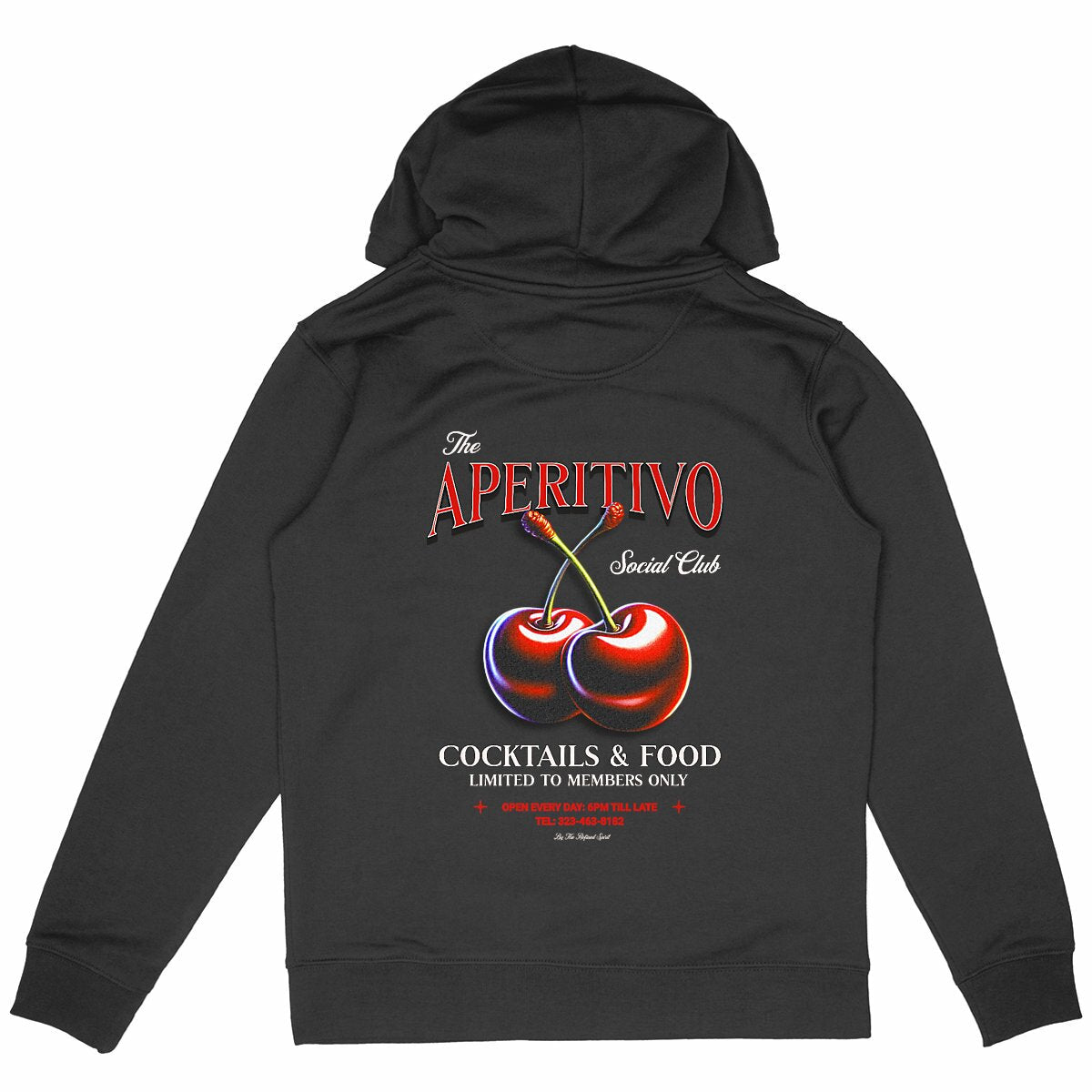 The Aperitivo Social Club - Organic Hoodie - back_black