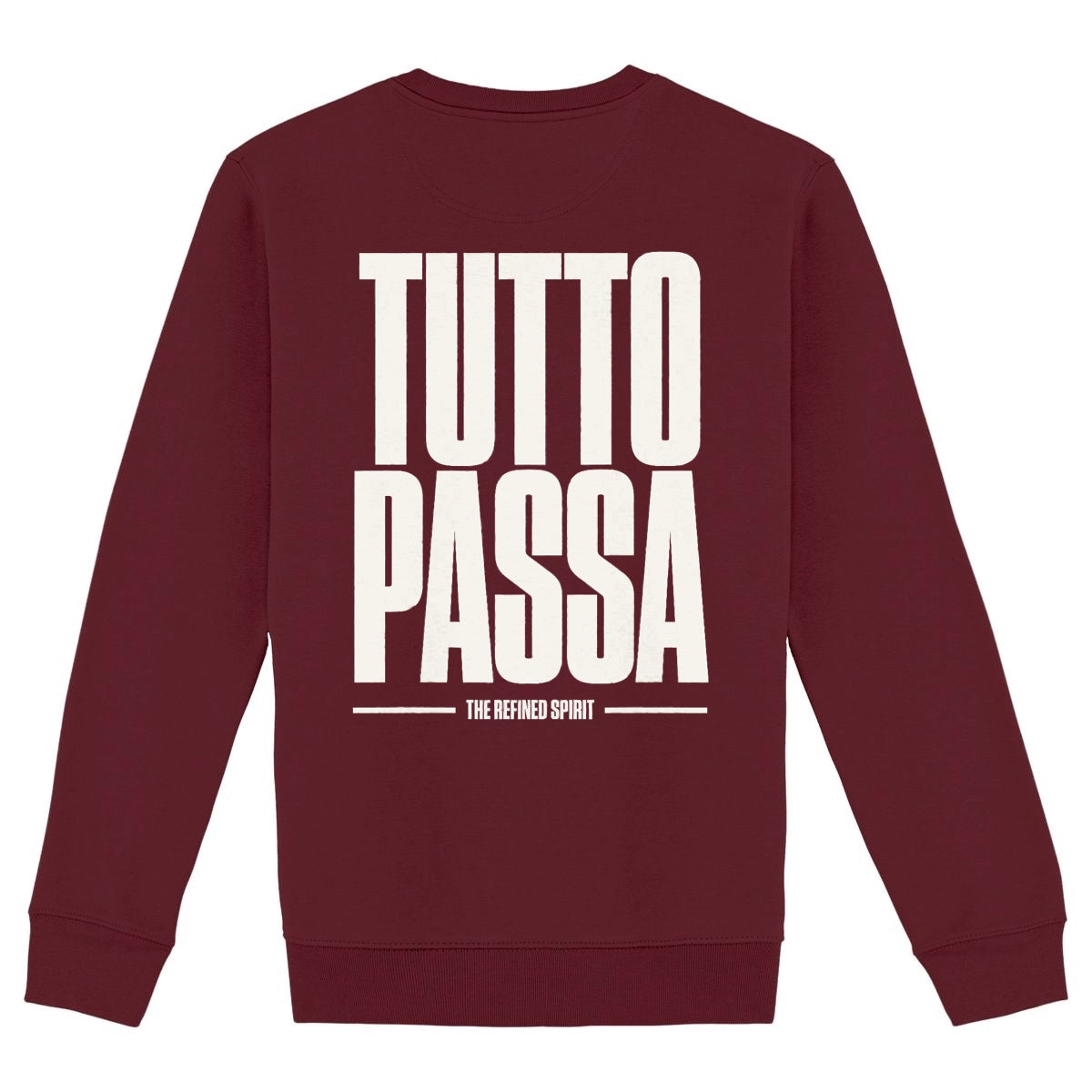 Tutto Passa - Organic Sweatshirt - back_burgundy