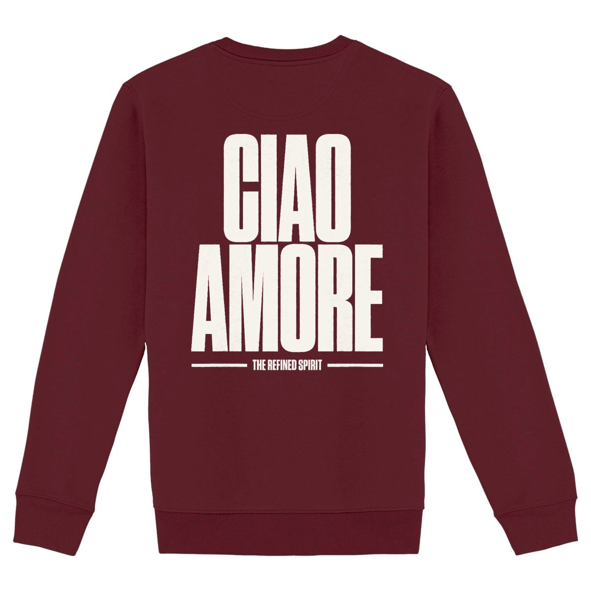 Ciao Amore - Organic Sweatshirt - back_burgundy