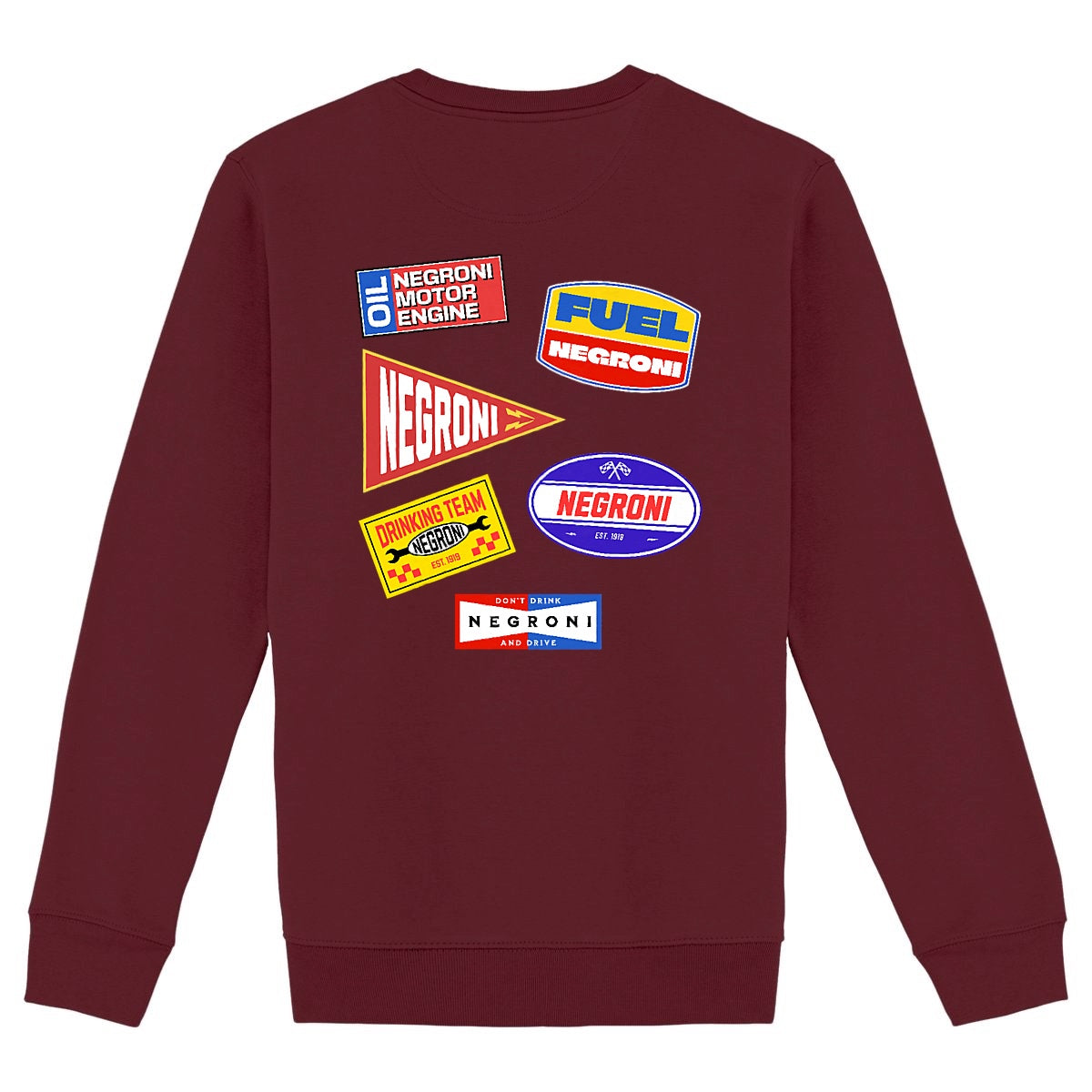 Negroni Racing Team - Organic Sweatshirt - back_burgundy