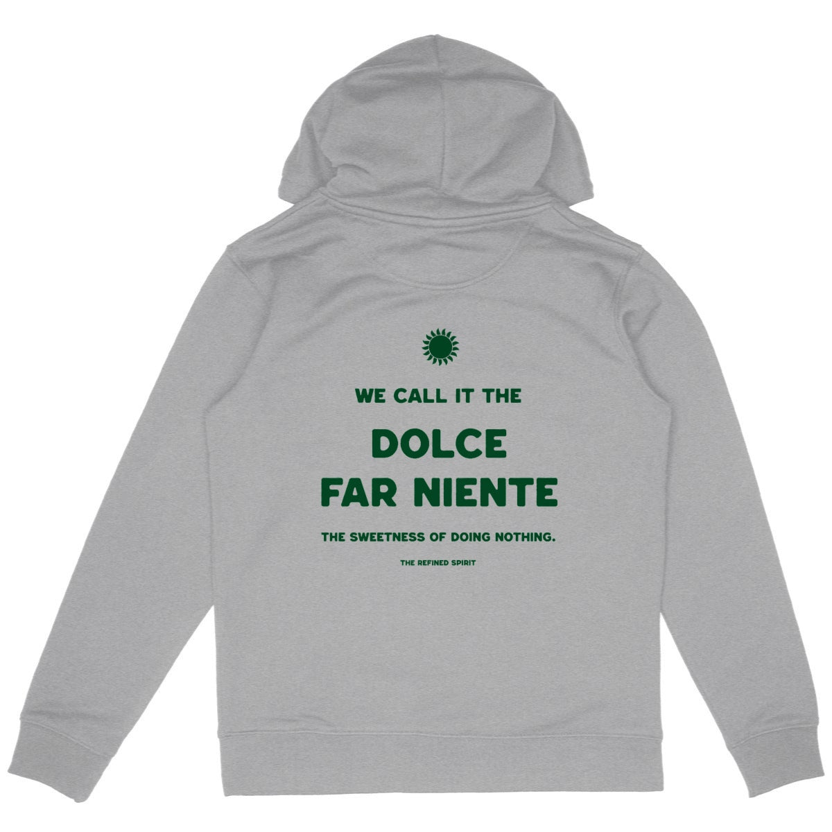 Dolce Far Niente - Organic Hoodie - back_heathergrey