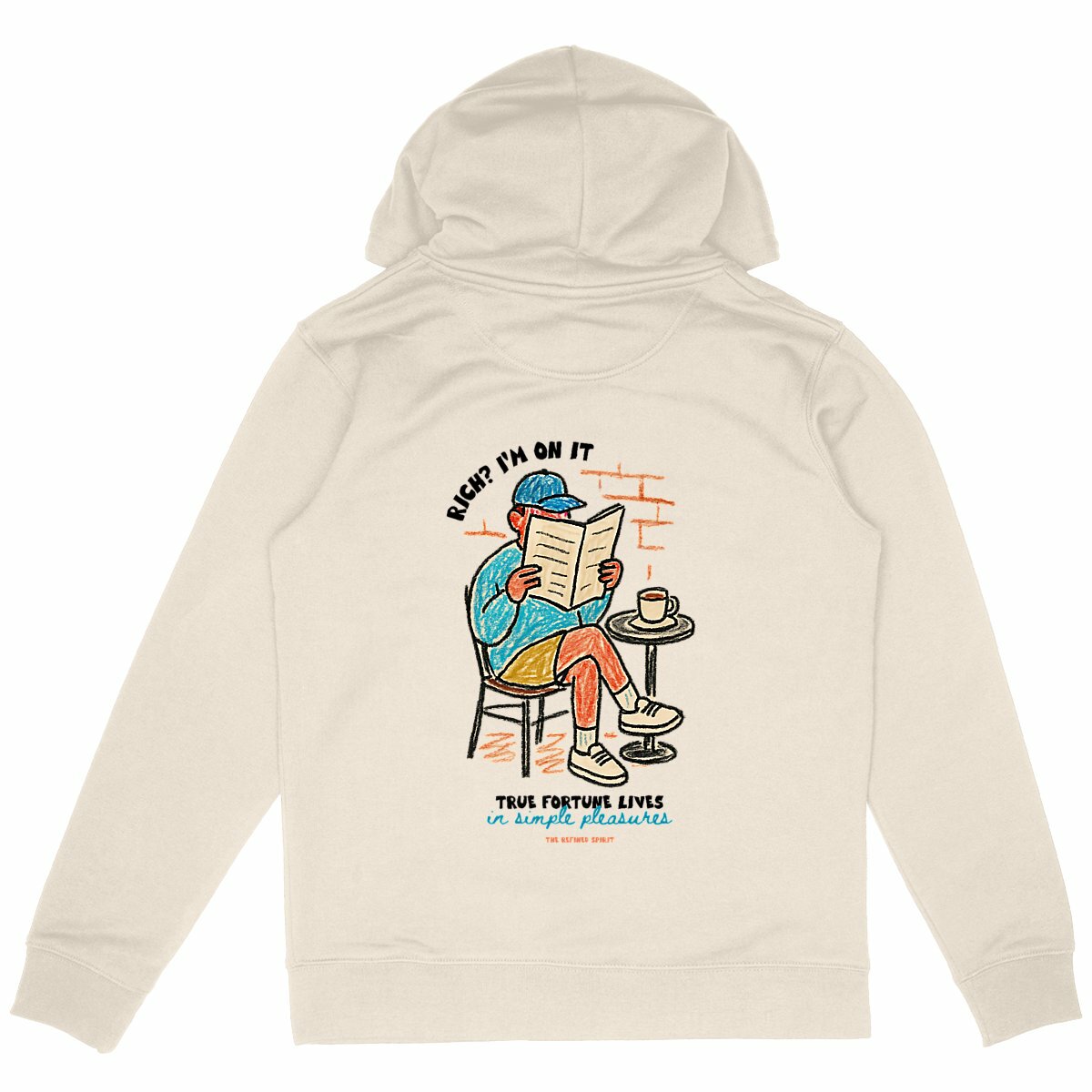 True Fortune - Organic Hoodie - back_ivory