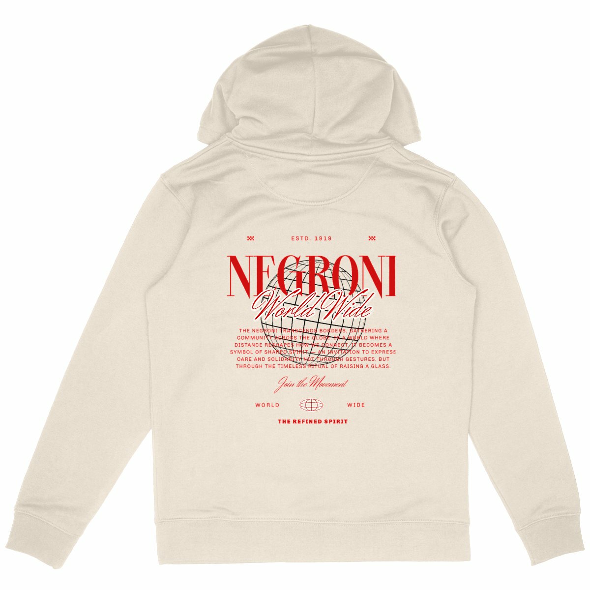 Negroni Worldwide - Organic Hoodie - back_ivory