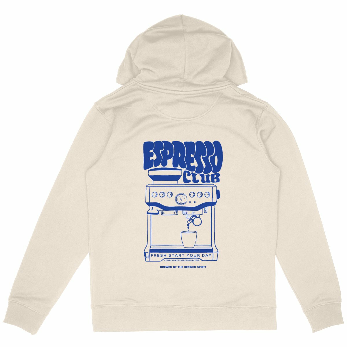 Espresso Club - Organic Hoodie - back_ivory
