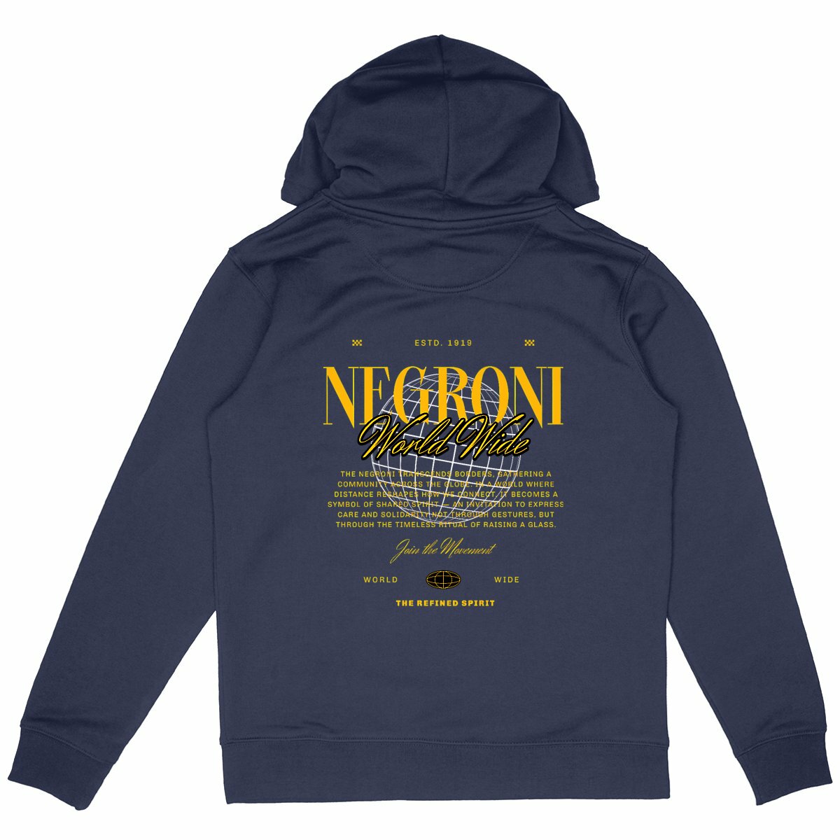 Negroni Worldwide - Organic Hoodie - back_navy