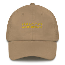 Load image into Gallery viewer, Less Mondays more Sundays - Embroidered Cap
