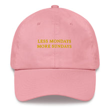 Load image into Gallery viewer, Less Mondays more Sundays - Embroidered Cap
